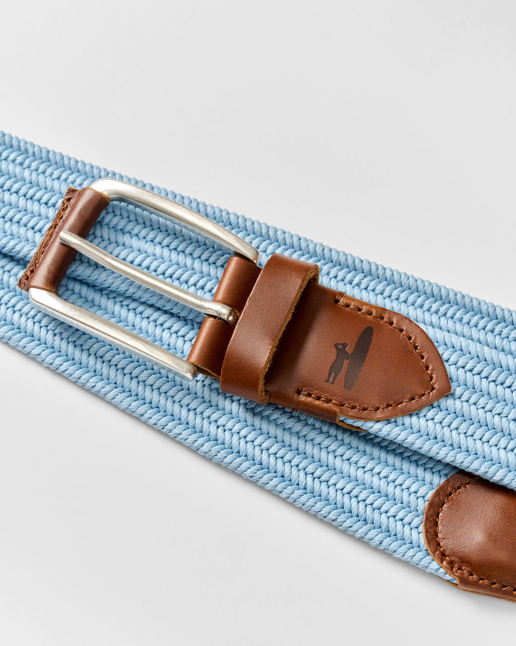 Johnnie-O Farley Waxed Cotton Stretch Belt, Maliblu