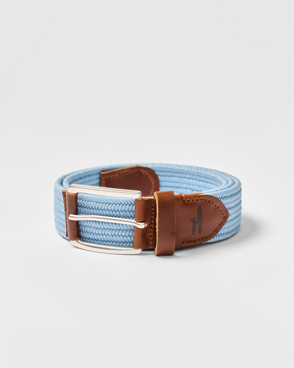 Johnnie-O Farley Waxed Cotton Stretch Belt, Maliblu