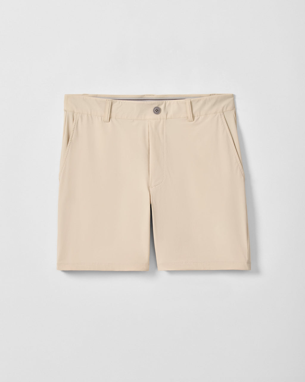 Johnnie-O Fusion Knit Performance Pull-On Short - 7", Stone