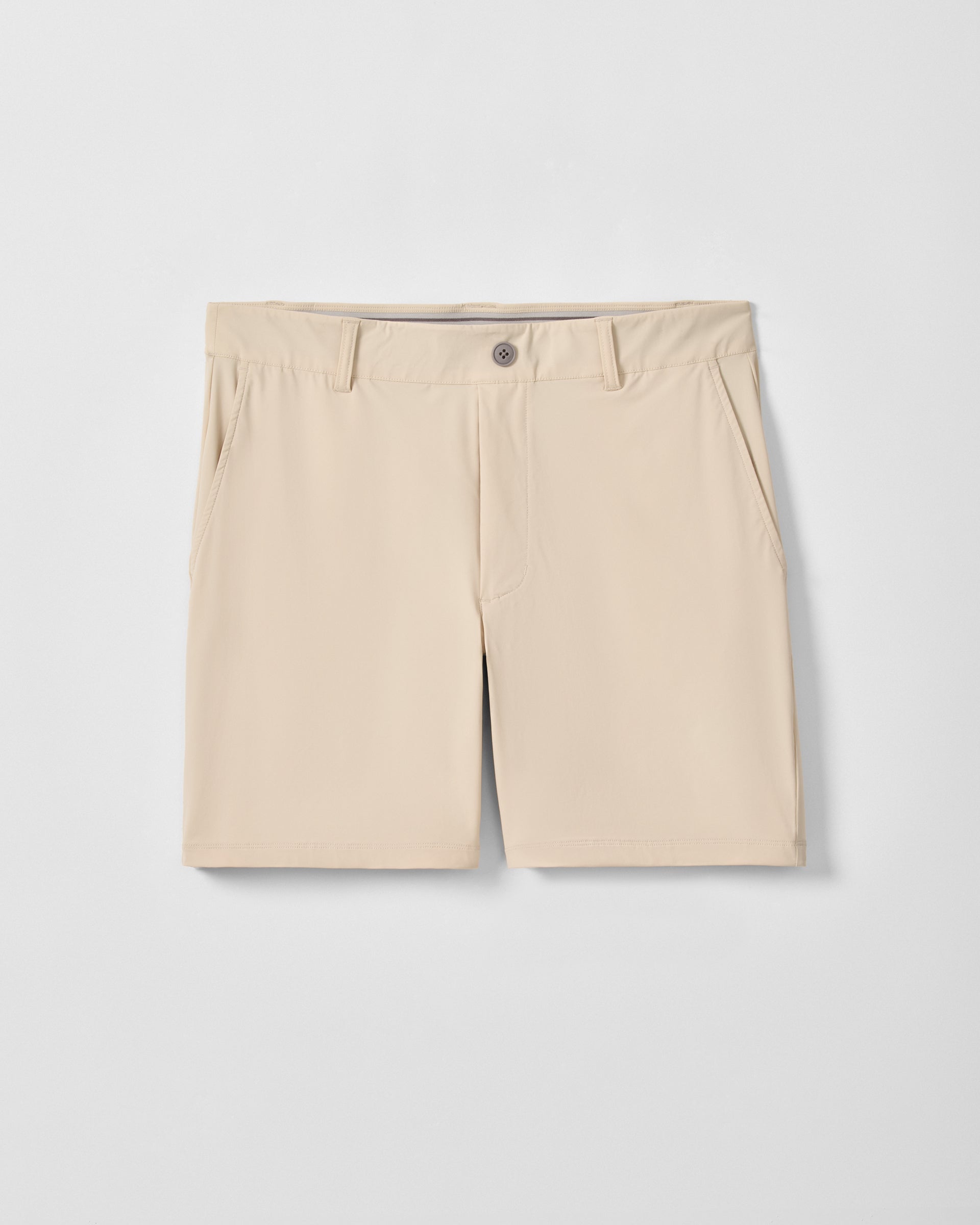Johnnie-O Fusion Knit Performance Pull-On Short - 7", Stone