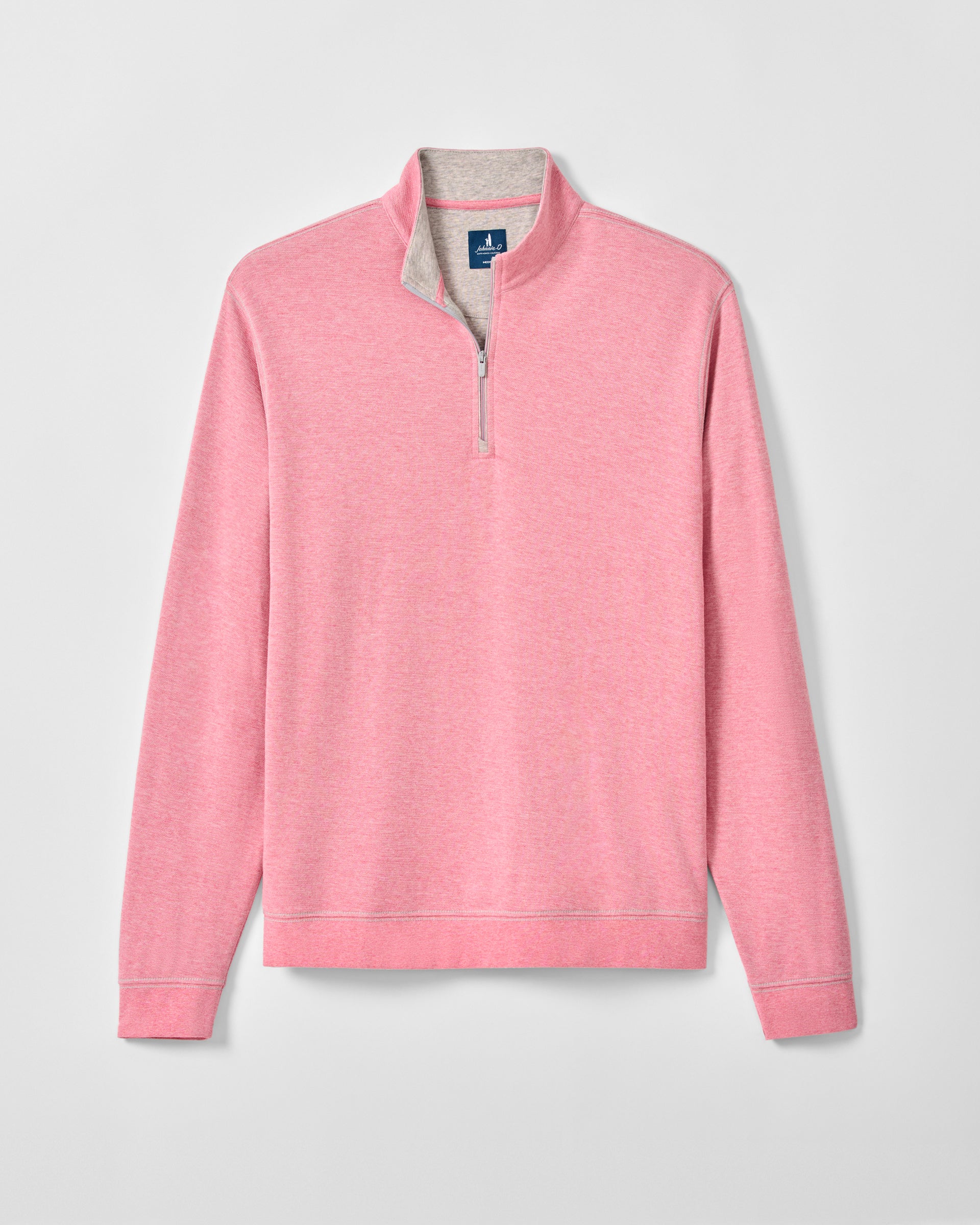 Johnnie-O Hanks Lightweight Textured 1/4 Zip Pullover, Berry