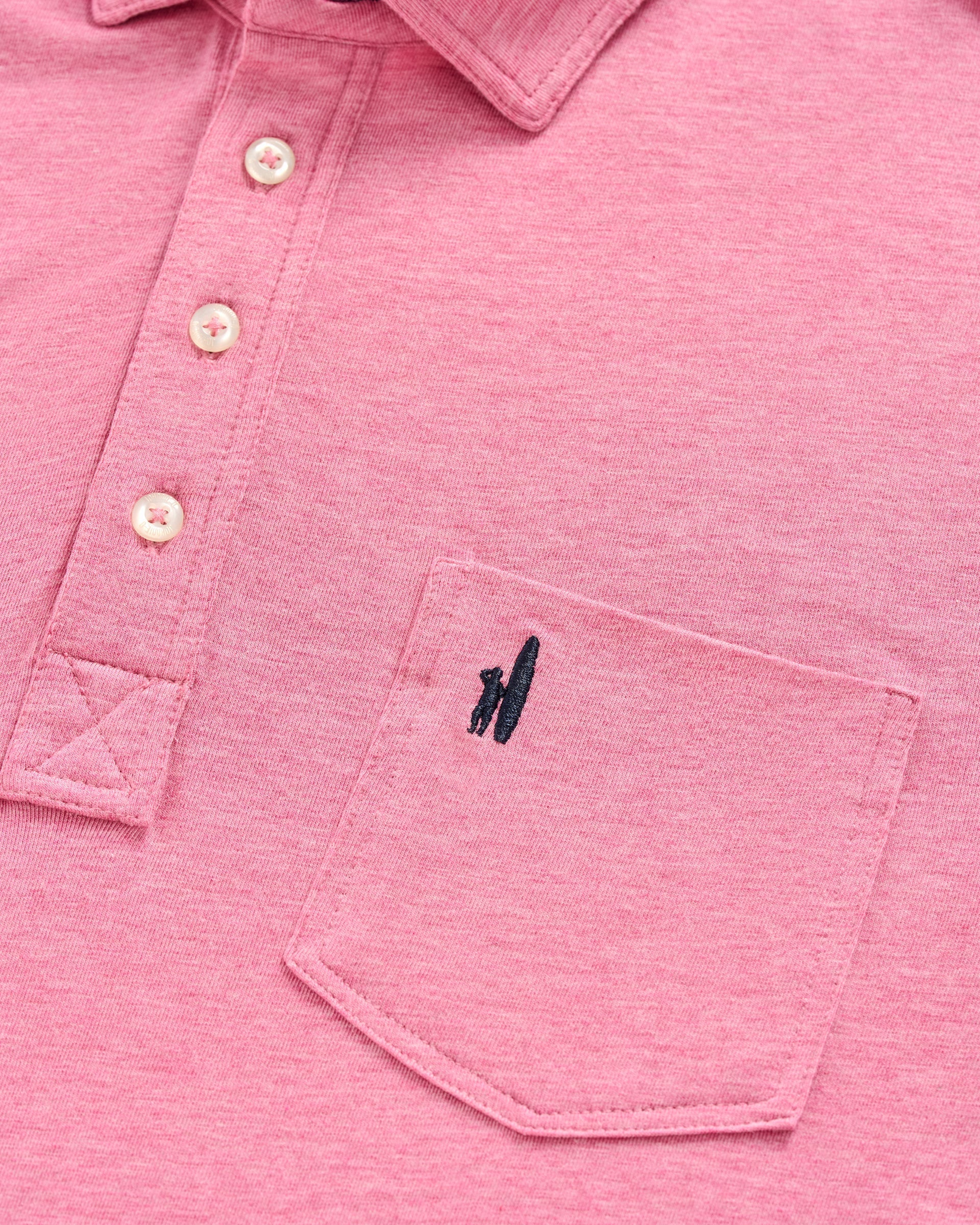 Johnnie-O Original 4-Button Polo - Heather Solid, Rosewater