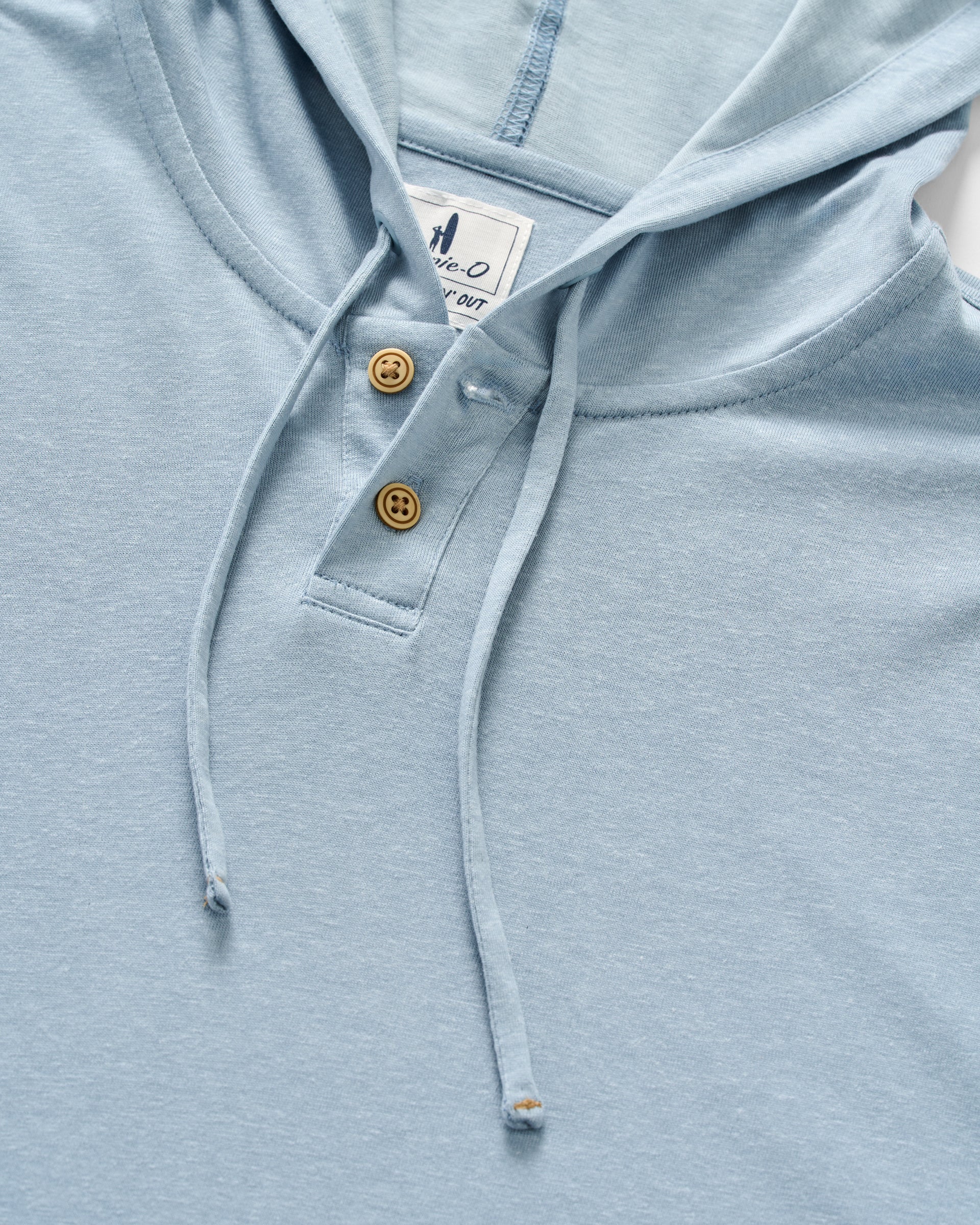 Johnnie-O Jase 2-Button Slub Hoodie, Maliblu