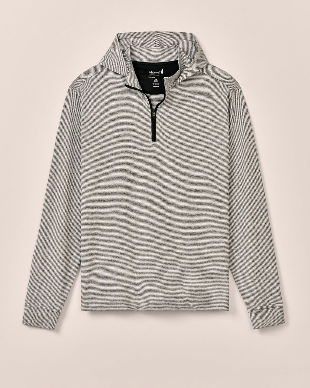 Johnnie-O Hybrid Performance 1/4 Zip Hoodie, Charcoal