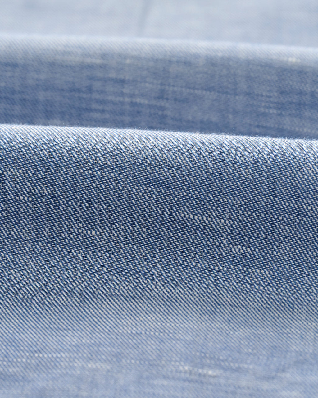Johnnie-O Linen Blend Button Down Shirt - Chambray Solid, Laguna Blue