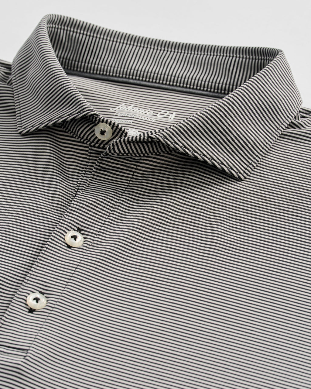 Johnnie-O Performance Jersey Polo - Lyndonn Stripe, Black Seal