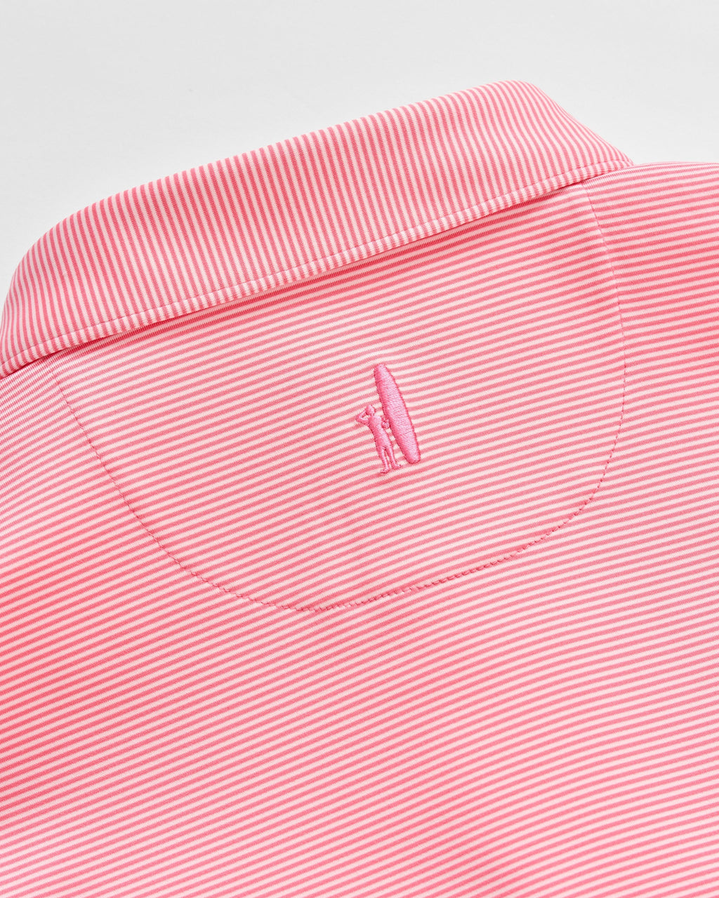 Johnnie-O Performance Jersey Polo - Lyndonn Stripe, Pink Lemonade