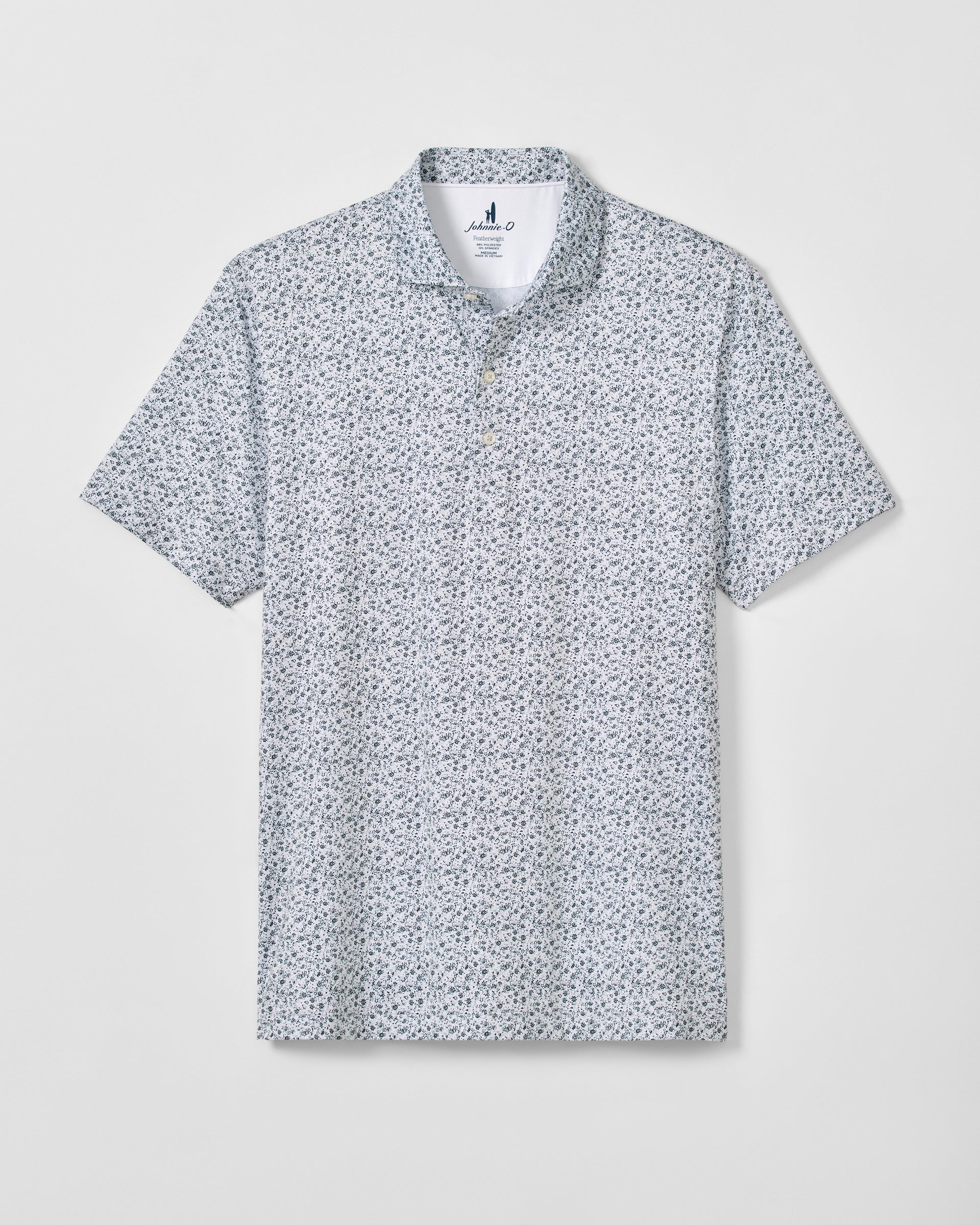 Johnnie-O Featherweight Performance Polo - Marietta, Heather Black