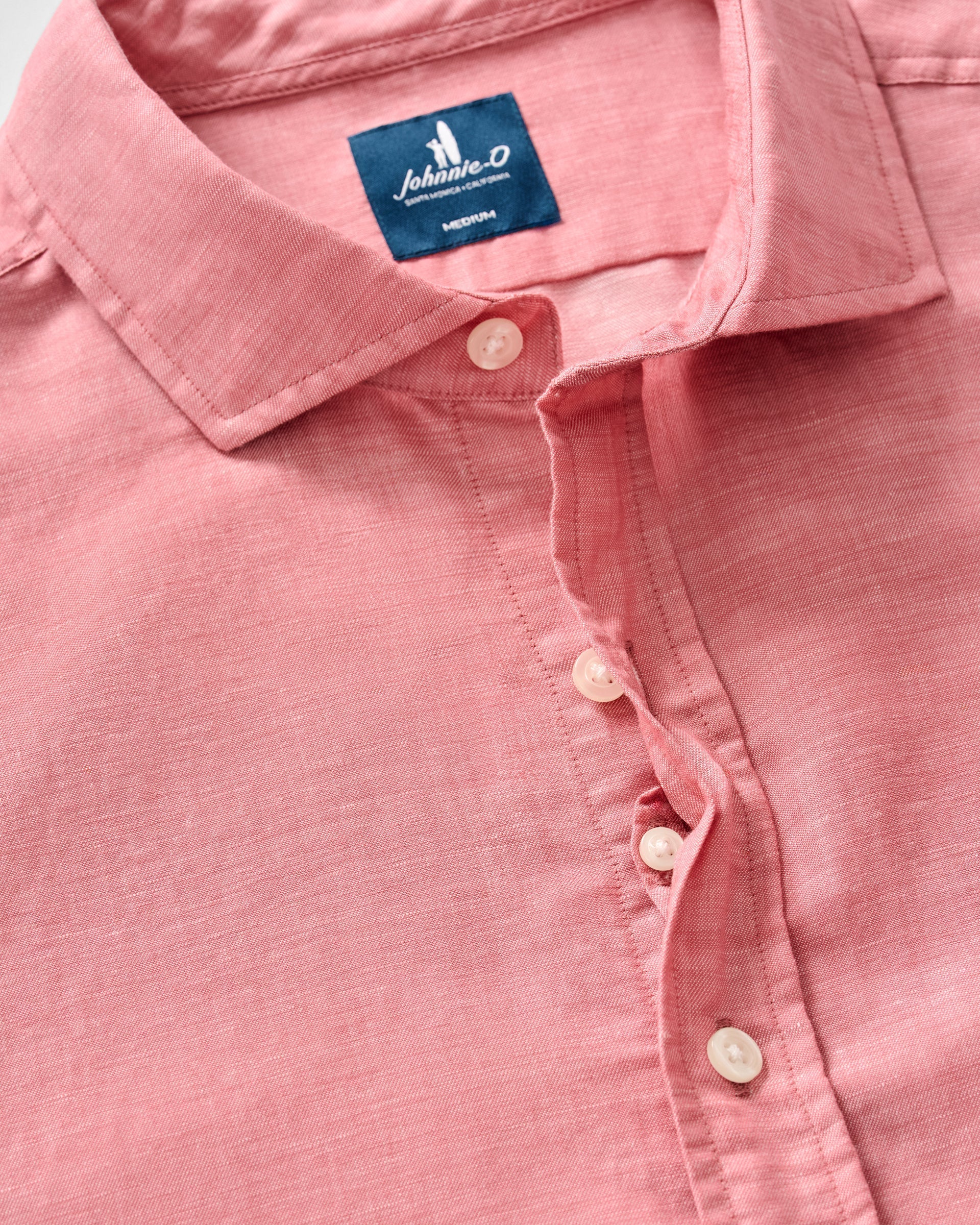 Johnnie-O Linen Button Down Shirt - McCarthy, Malibu Red