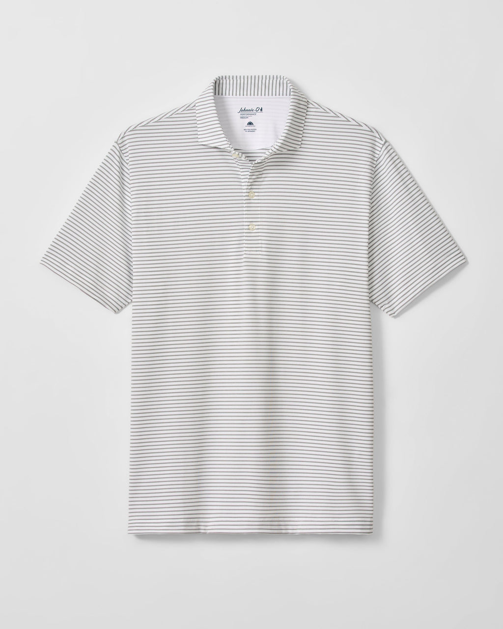 Johnnie-O Performance Jersey Polo - Michael Stripe, Azalea