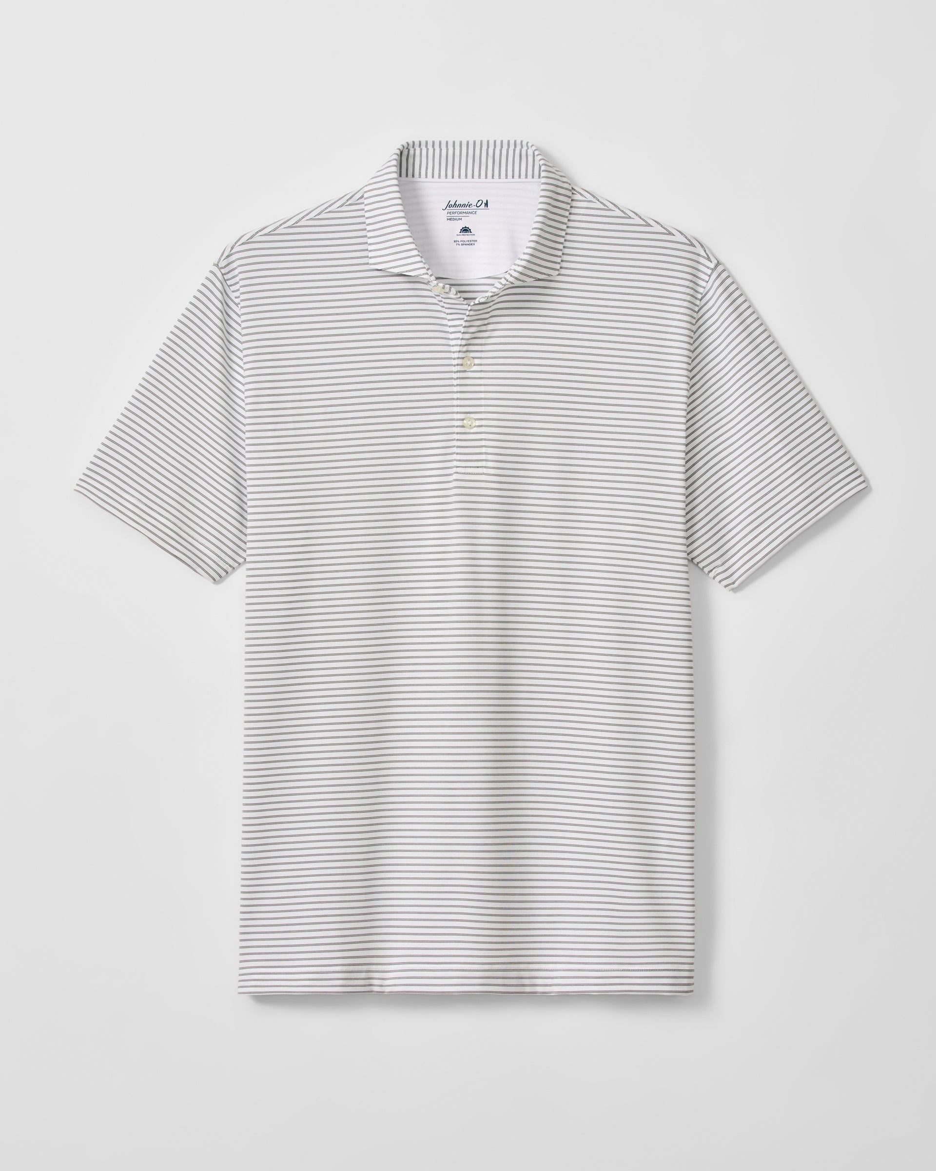 Johnnie-O Performance Jersey Polo - Michael Stripe, Azalea