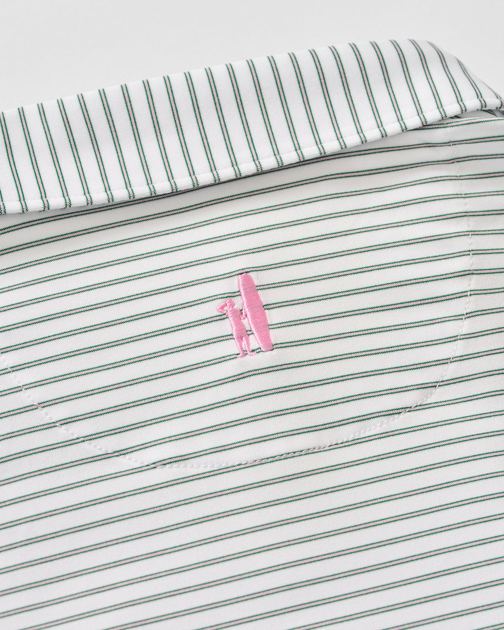 Johnnie-O Performance Jersey Polo - Michael Stripe, Azalea