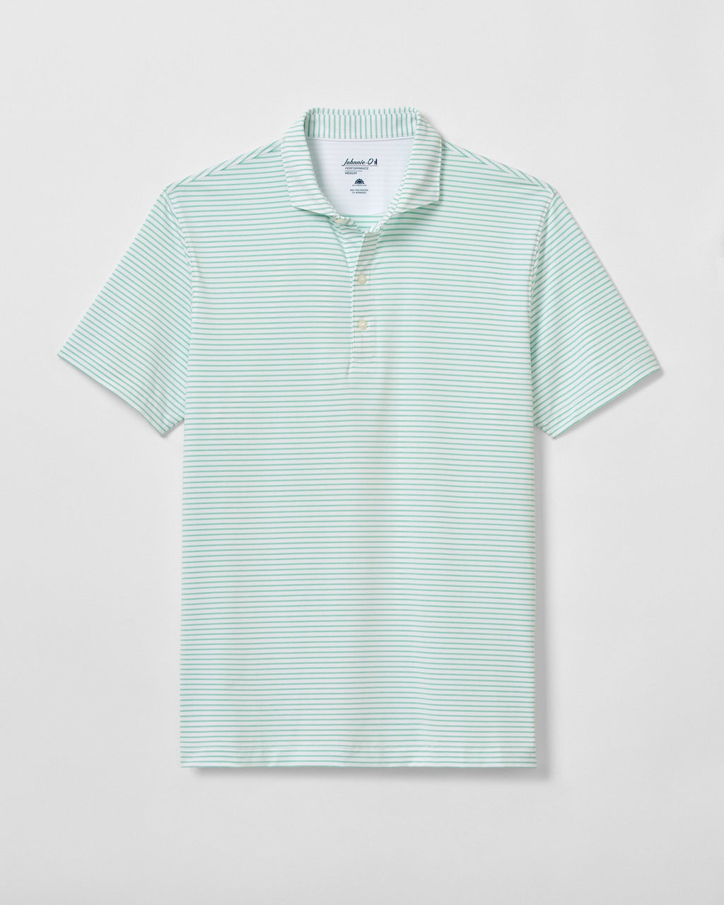 Johnnie-O Performance Jersey Polo - Michael Stripe, Cilantro