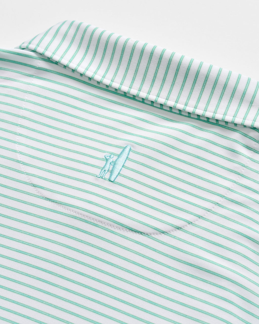 Johnnie-O Performance Jersey Polo - Michael Stripe, Cilantro