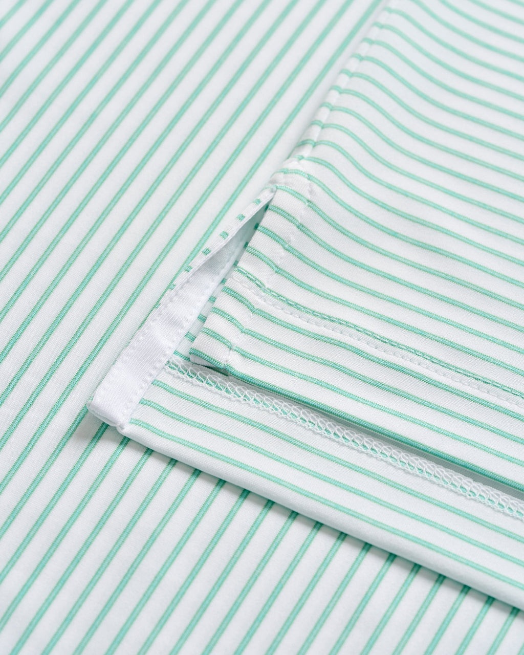 Johnnie-O Performance Jersey Polo - Michael Stripe, Cilantro