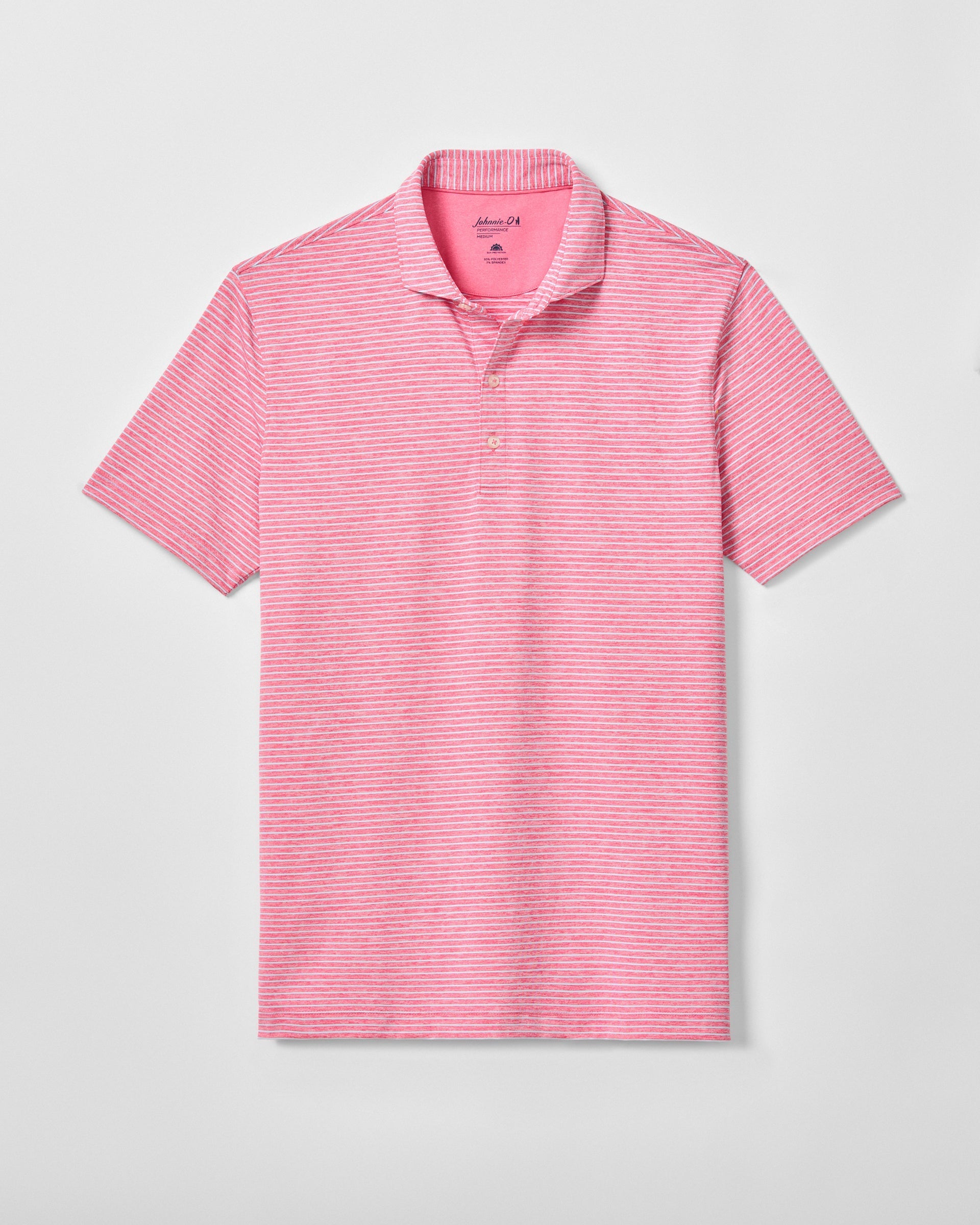 Johnnie-O Performance Jersey Polo - Michael Stripe, Punch