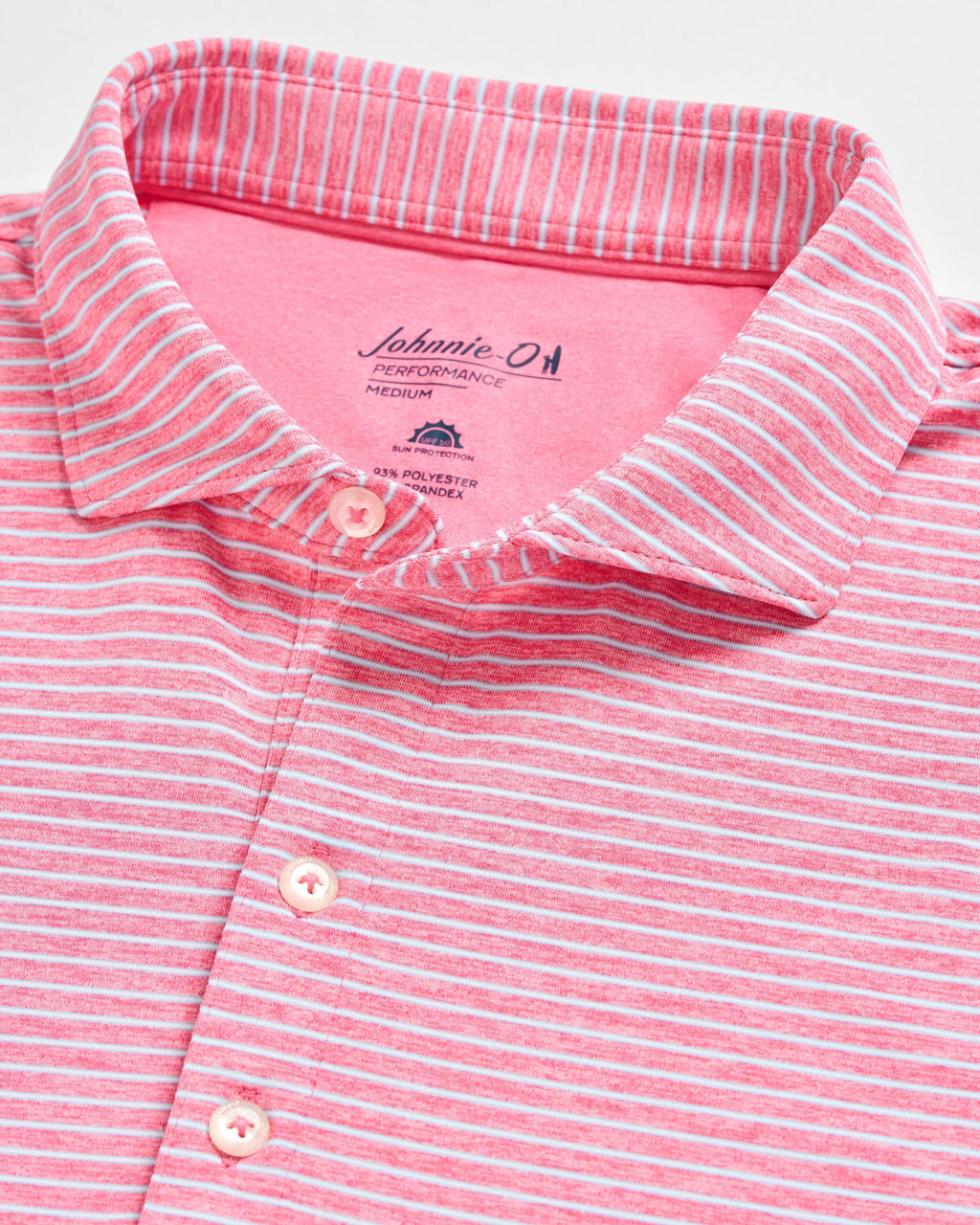 Johnnie-O Performance Jersey Polo - Michael Stripe, Punch