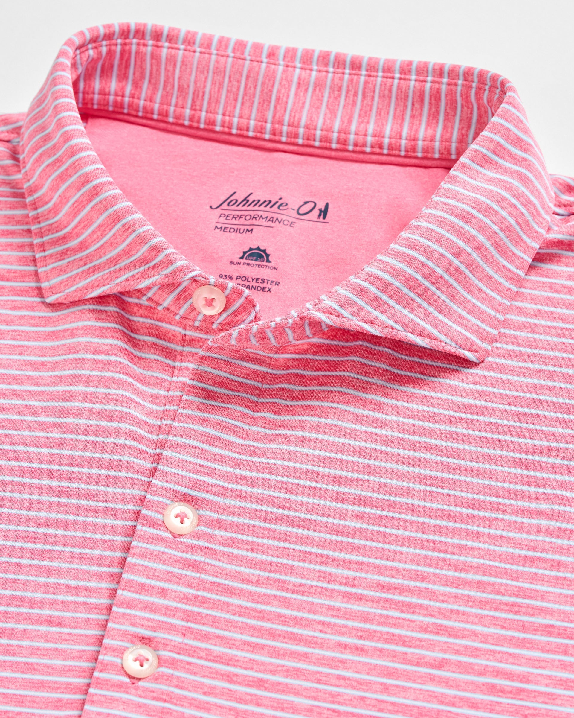Johnnie-O Performance Jersey Polo - Michael Stripe, Punch