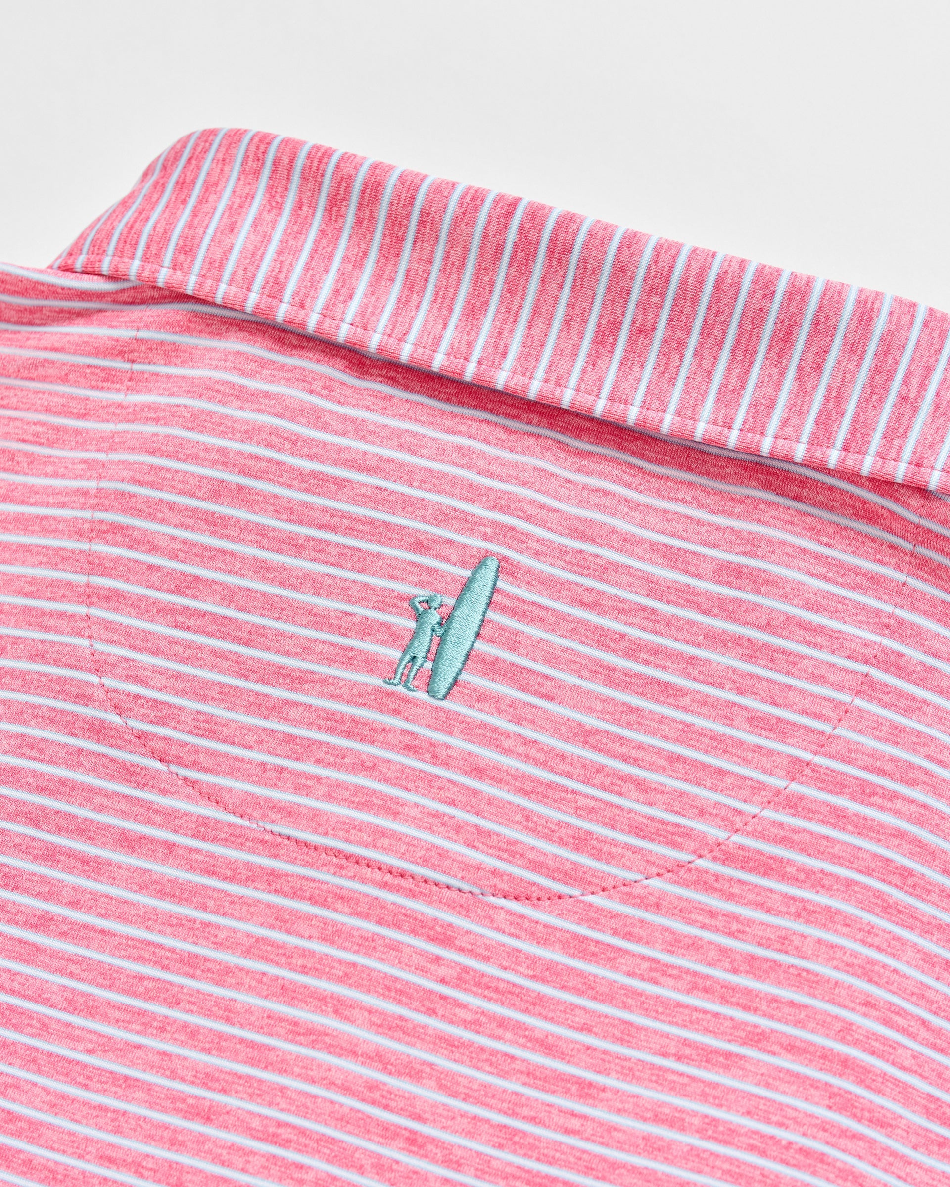 Johnnie-O Performance Jersey Polo - Michael Stripe, Punch