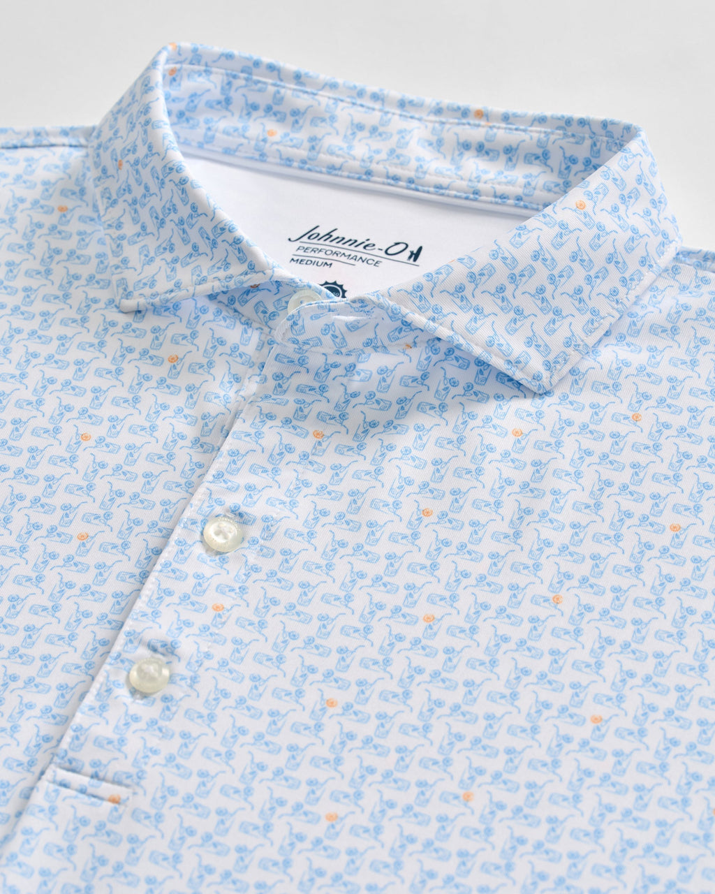 Johnnie-O Performance Jersey Polo - Minty, Maliblu