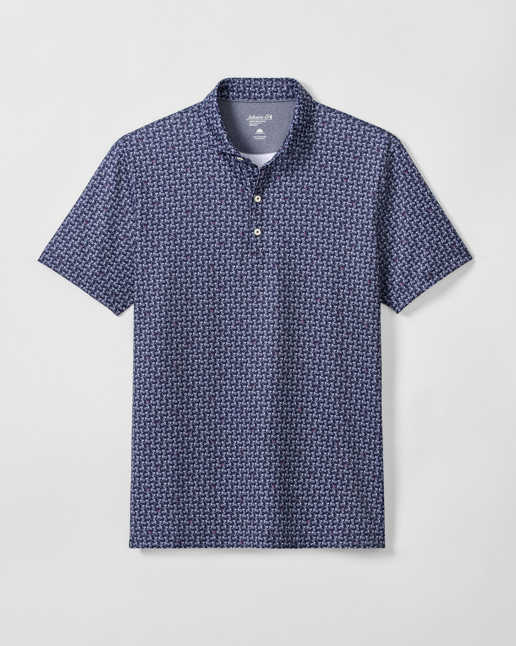 Johnnie-O Performance Jersey Polo - Minty, Navy