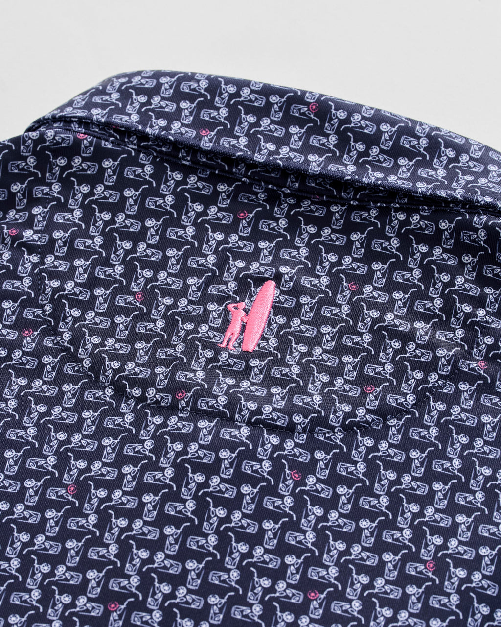 Johnnie-O Performance Jersey Polo - Minty, Navy