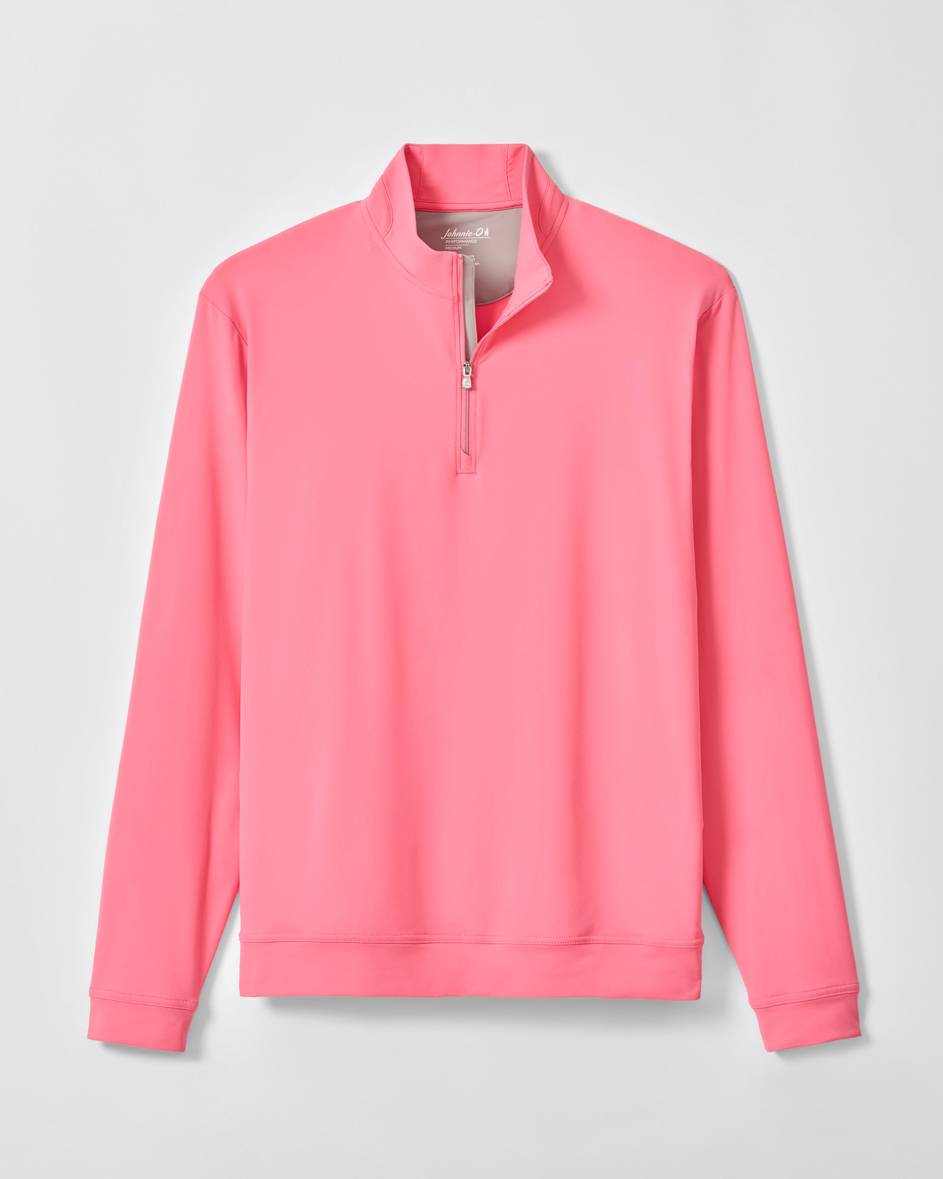 Johnnie-O Motion Performance 1/4 Zip, Pink Lemonade