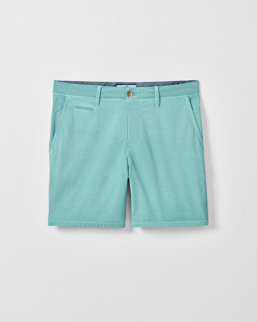 Johnnie-O Nassau Cotton Blend Shorts - 7" Inseam, Green Grass