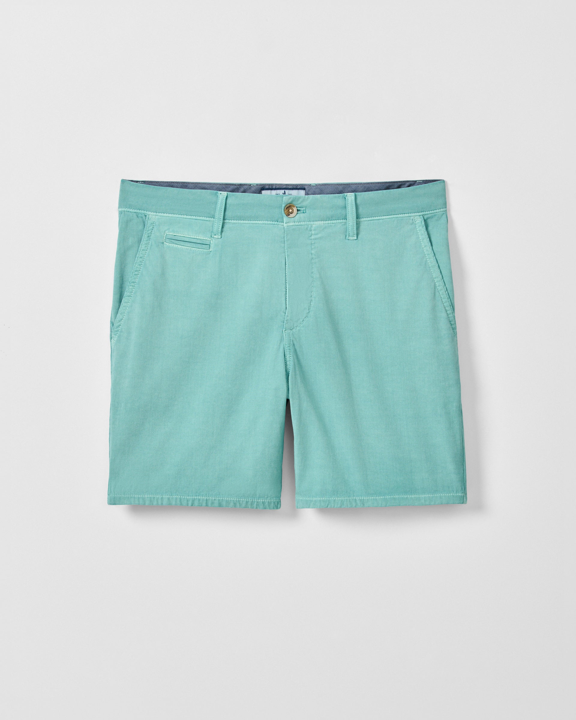 Johnnie-O Nassau Cotton Blend Shorts - 7" Inseam, Green Grass