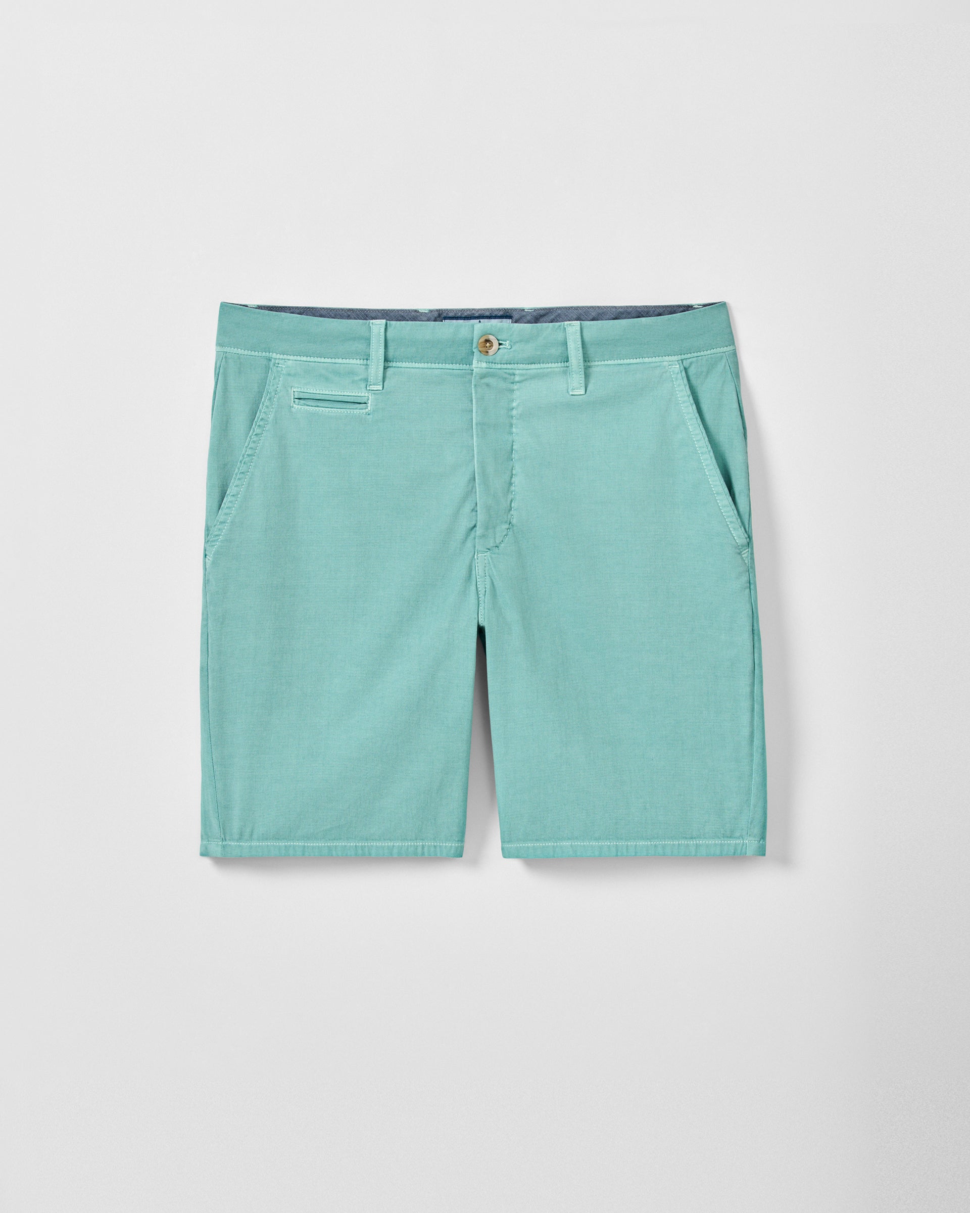 Johnnie-O Nassau Cotton Blend Shorts -  8' inseam, Green Grass