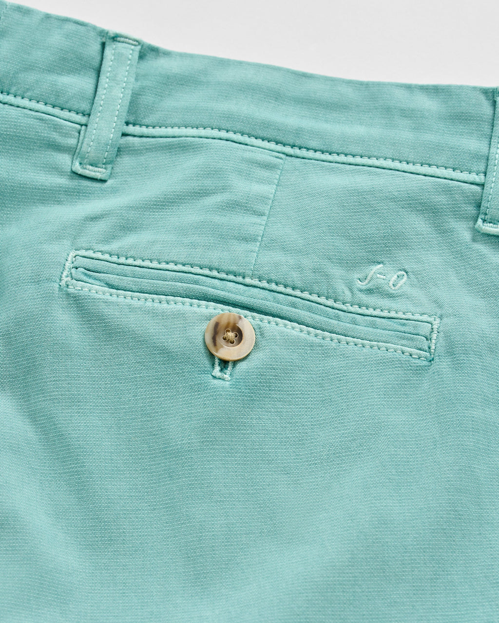 Johnnie-O Nassau Cotton Blend Shorts -  8' inseam, Green Grass