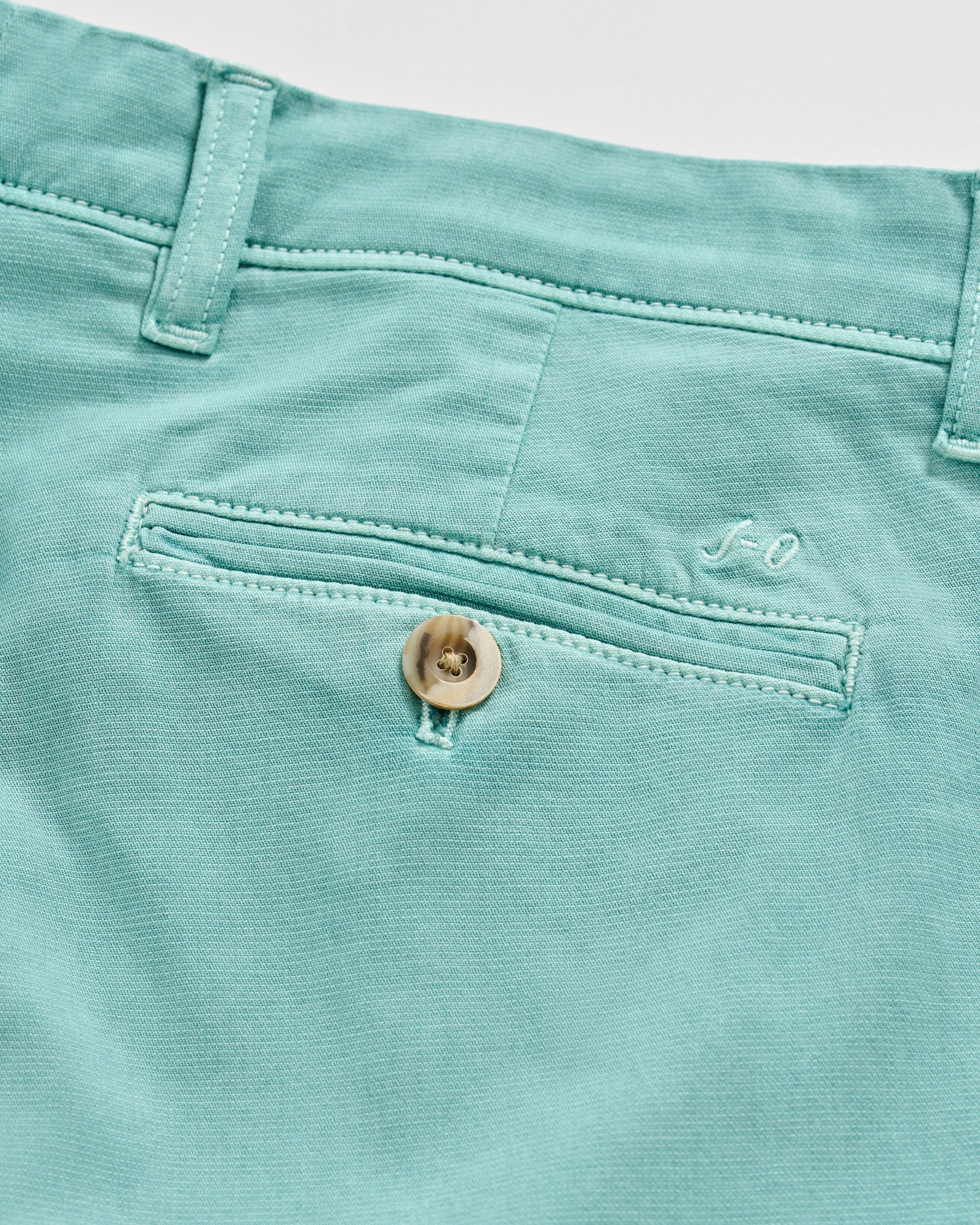Johnnie-O Nassau Cotton Blend Shorts -  8' inseam, Green Grass