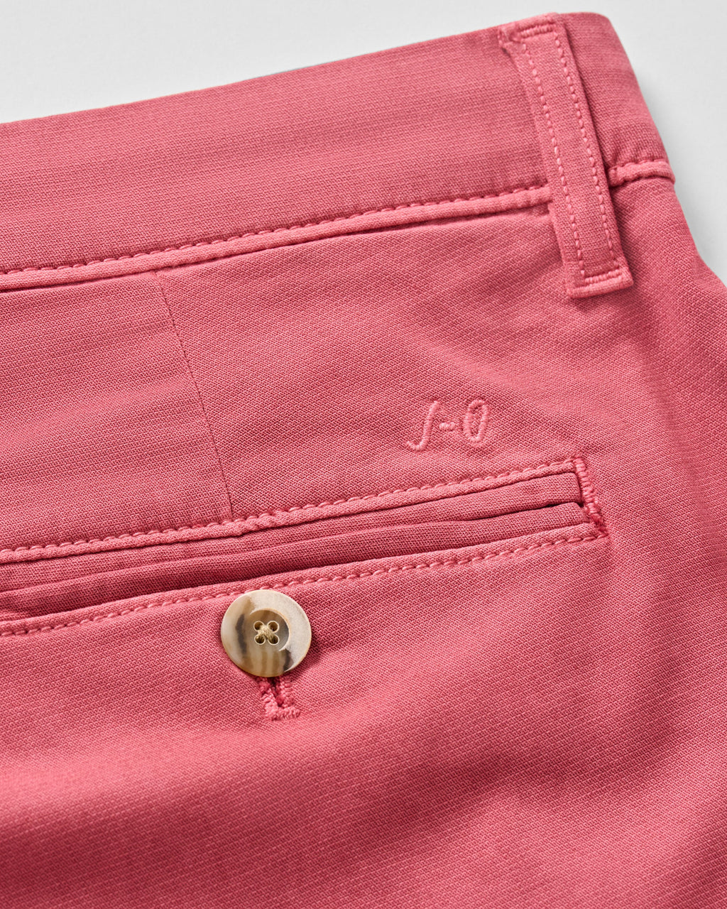 Johnnie-O Nassau Cotton Blend Shorts -  8' inseam, Washed Red