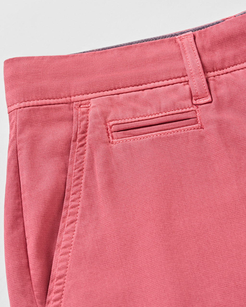 Johnnie-O Nassau Cotton Blend Shorts -  8' inseam, Washed Red