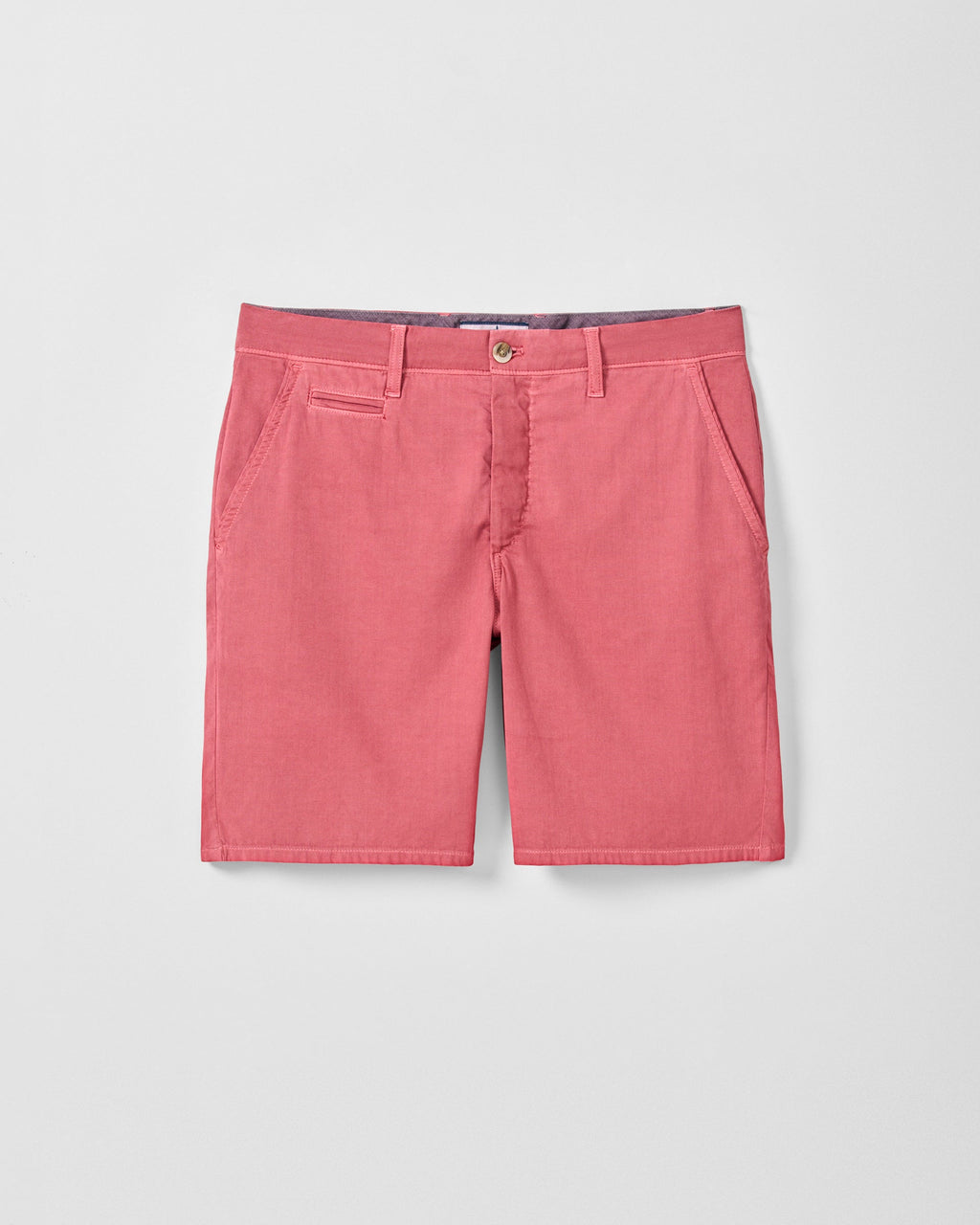 Johnnie-O Nassau Cotton Blend Shorts -  8' inseam, Washed Red