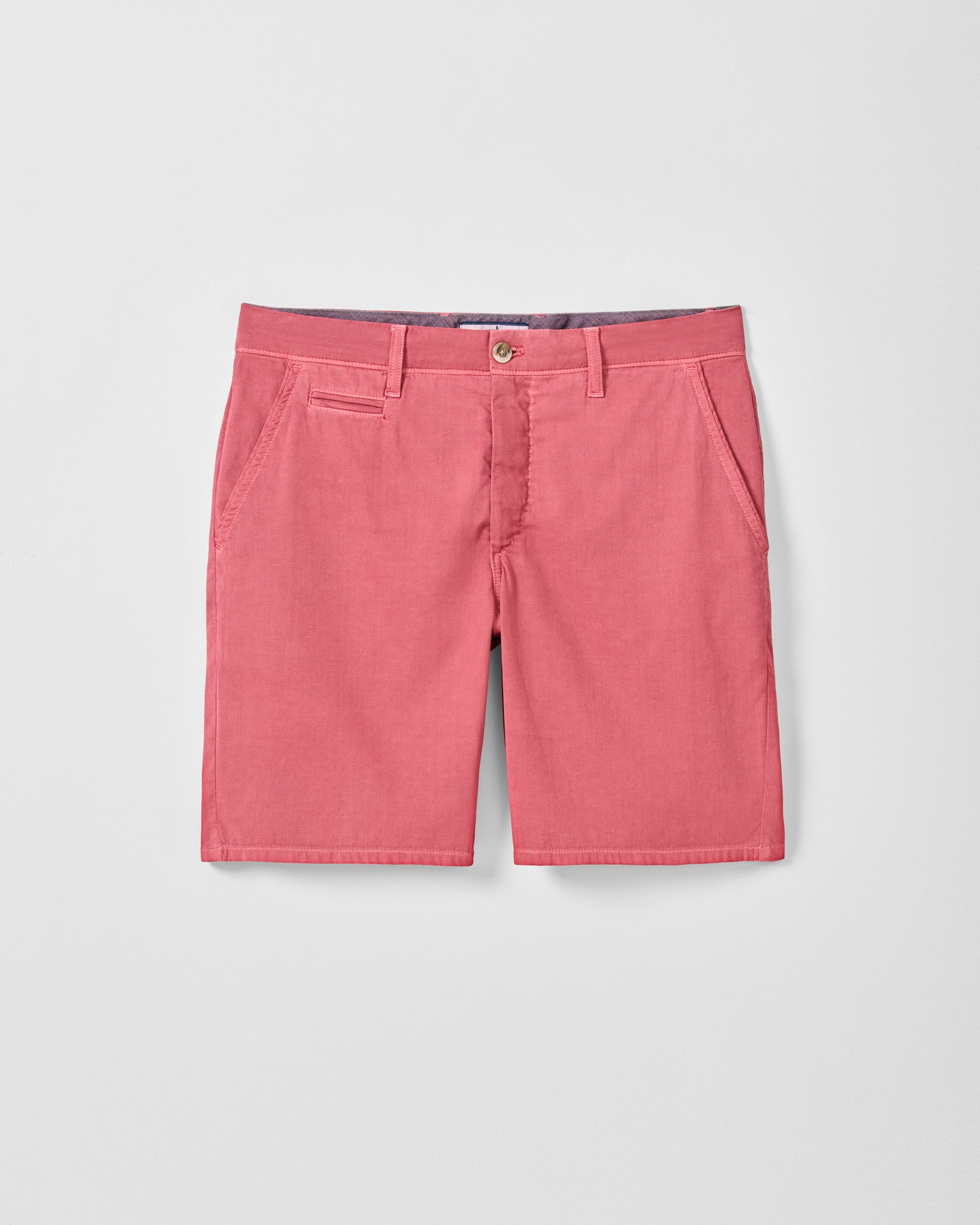Johnnie-O Nassau Cotton Blend Shorts -  8' inseam, Washed Red