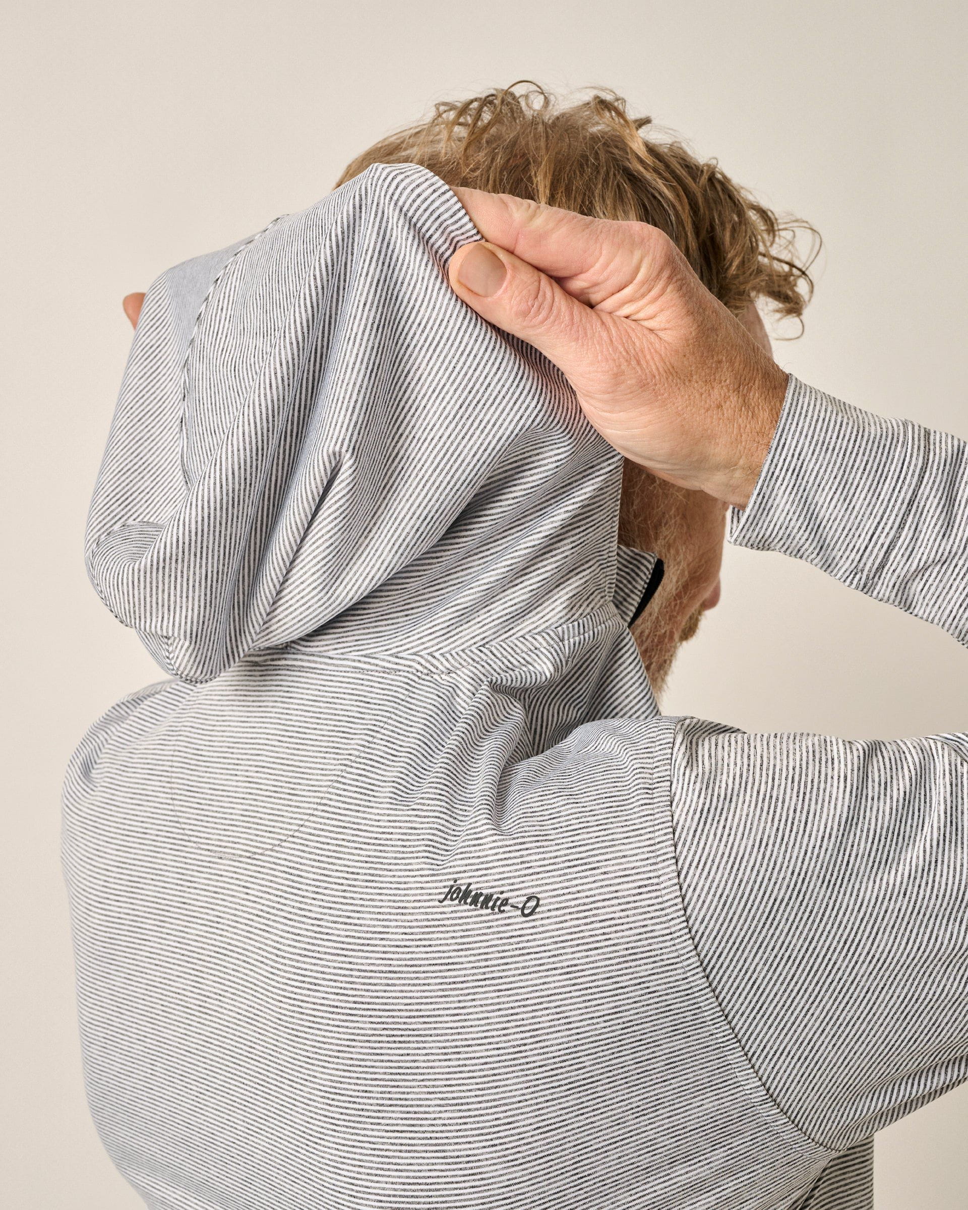 Johnnie-O Hybrid Performance 1/4 Zip Hoodie, Charcoal