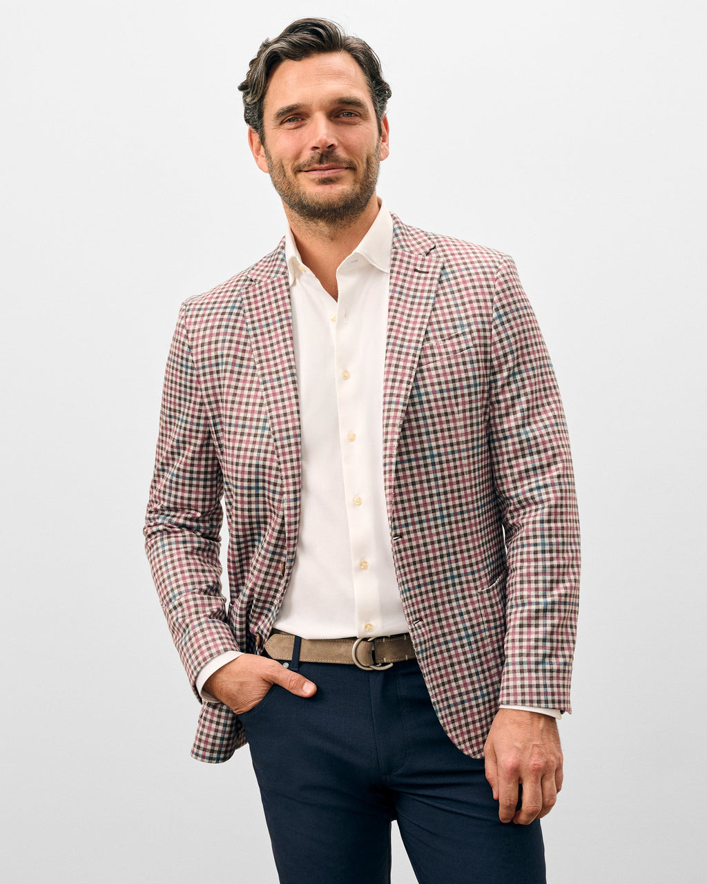 Johnnie-O Mitchiner Top Shelf Printed Knit Sport Coat, Hazelnut