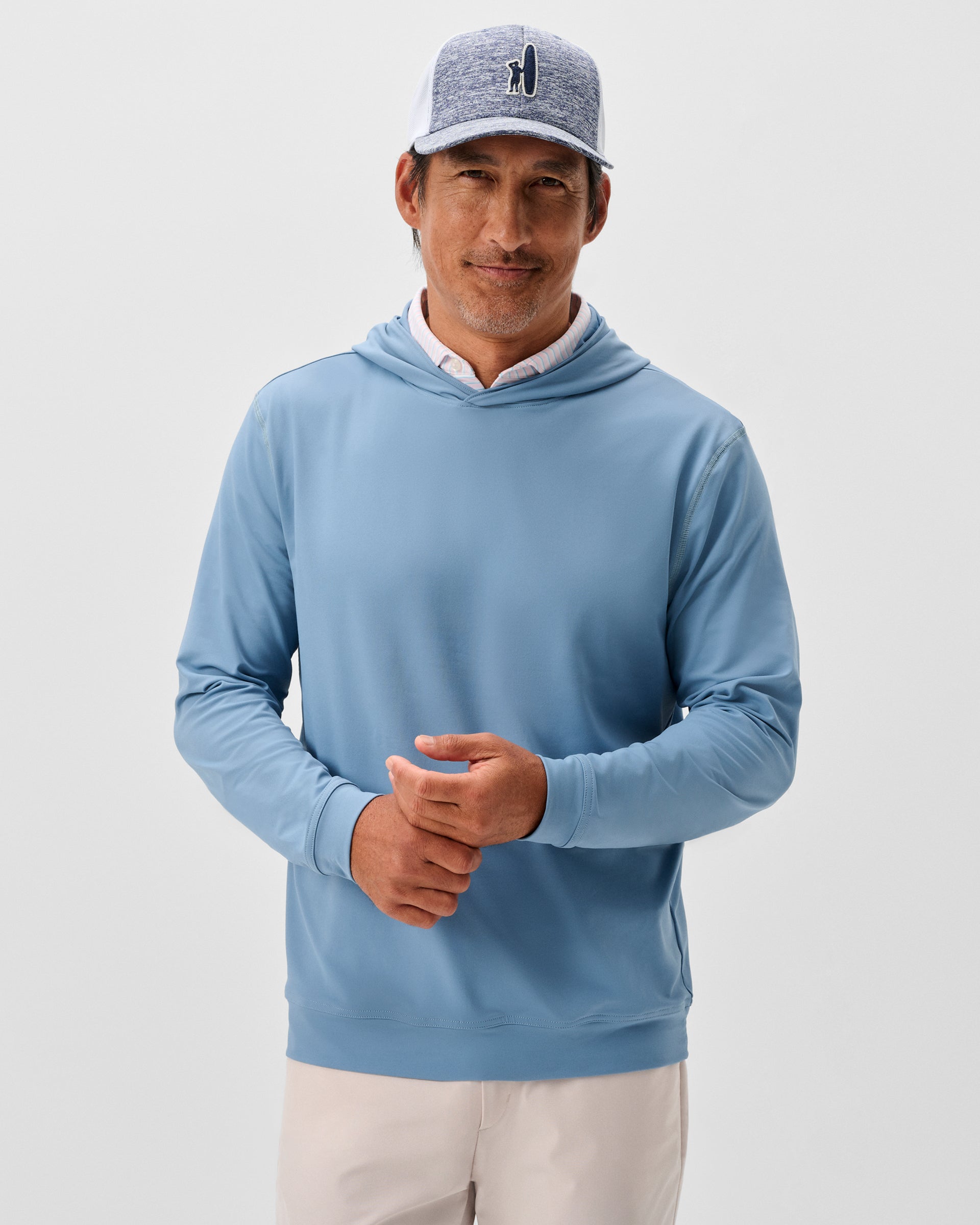 Johnnie-O Motion Performance Hoodie, Carbon Fiber