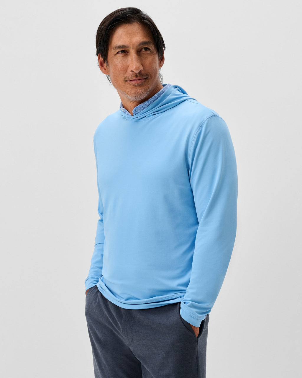 Johnnie-O Motion Performance Hoodie, Maliblu