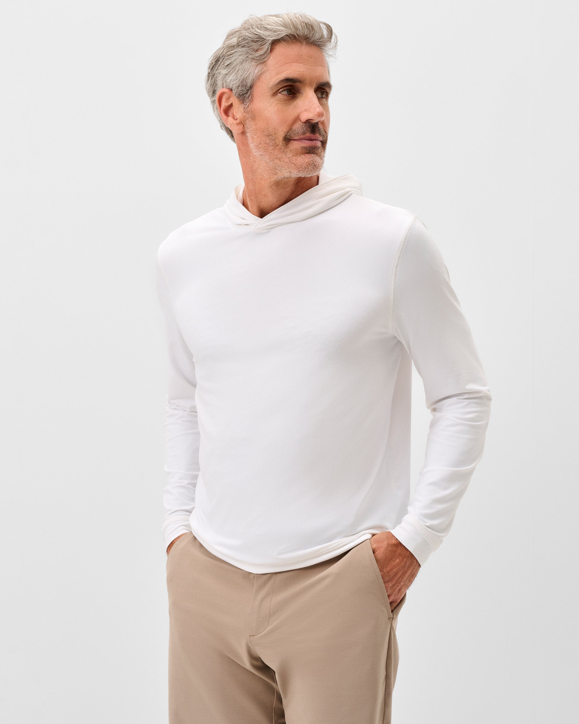 Johnnie-O Motion Performance Hoodie, White