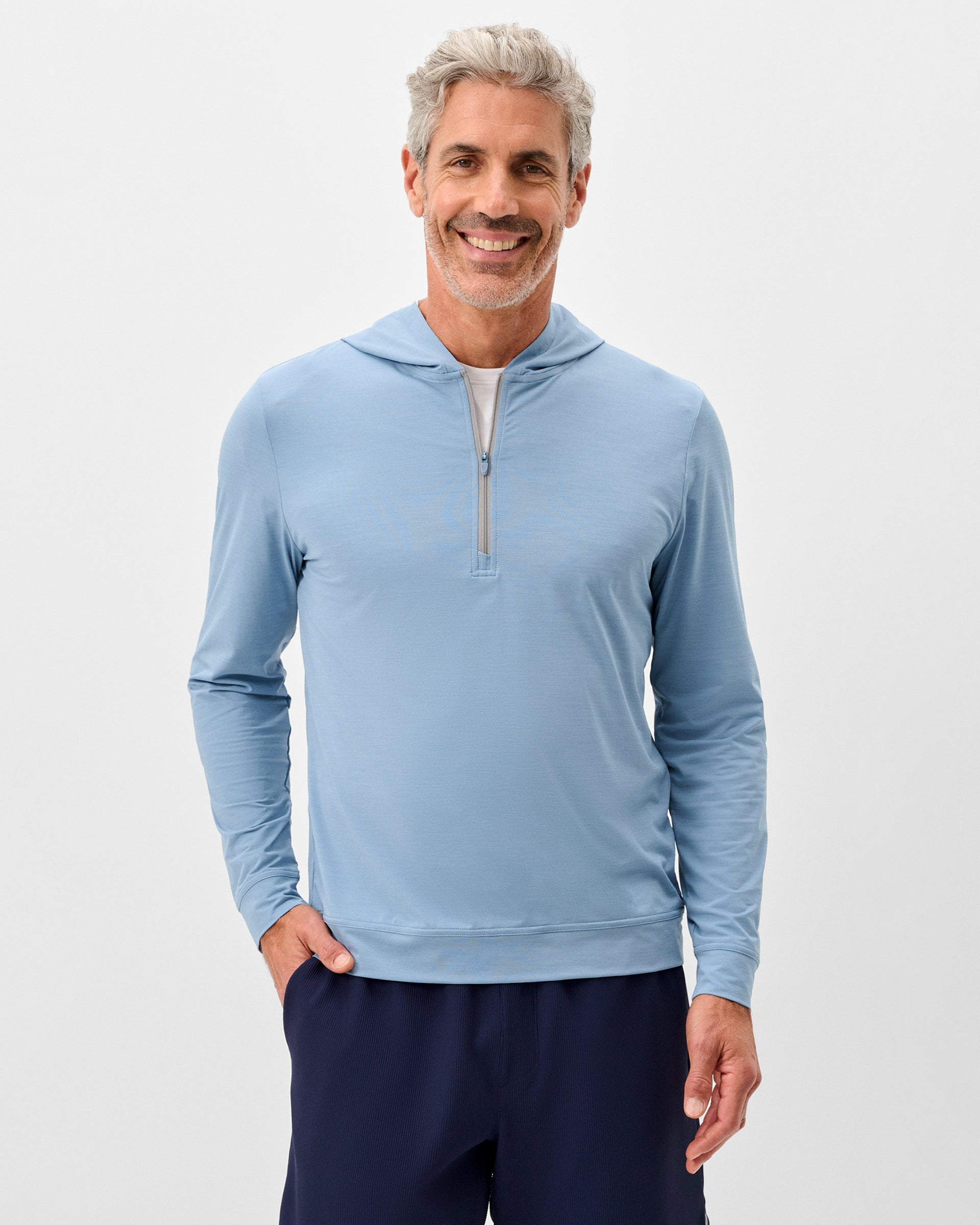 Johnnie-O Bixler Performance 1/4 Zip Pullover, Carbon Fiber