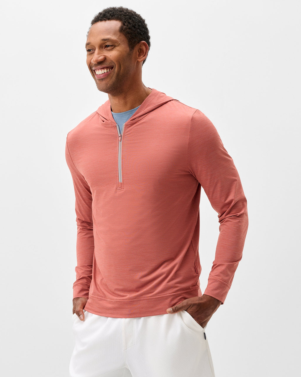 Johnnie-O Bixler Performance 1/4 Zip Pullover, Washed Red