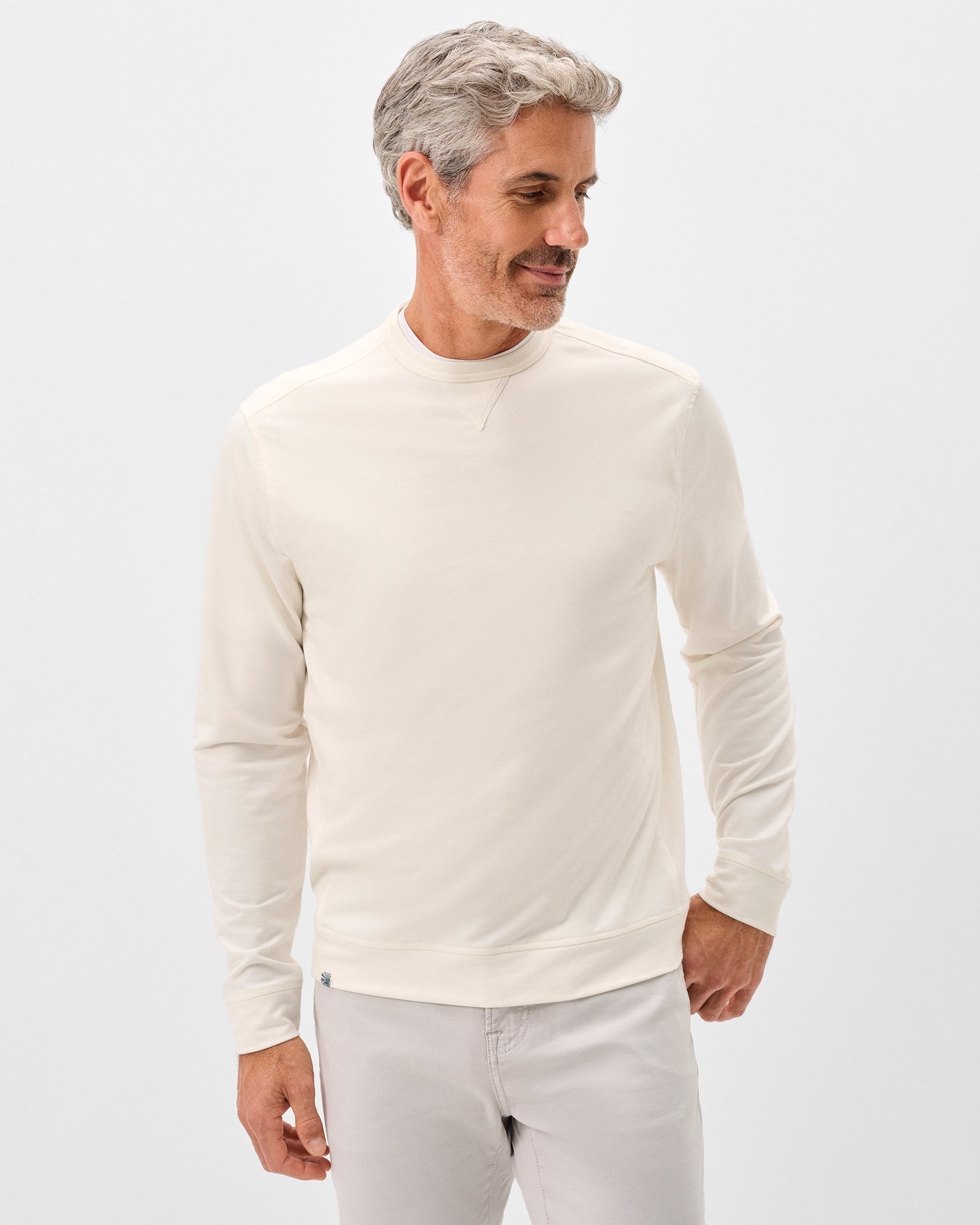 Johnnie-O Willard Drirelease® Crewneck Sweatshirt, Sand Dollar
