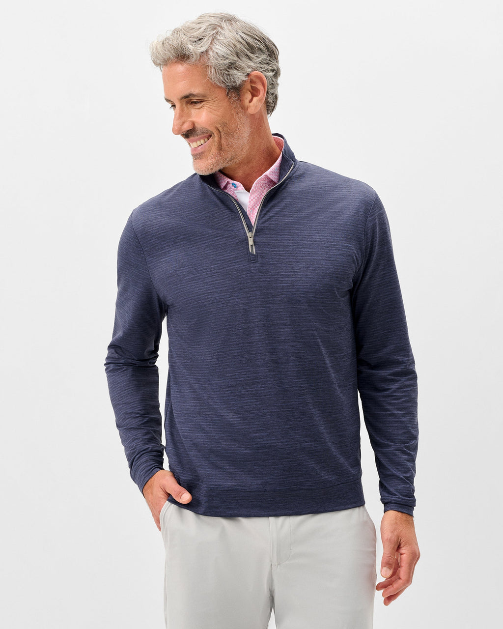 Johnnie-O Kanan Performance 1/4 Zip Pullover, Navy