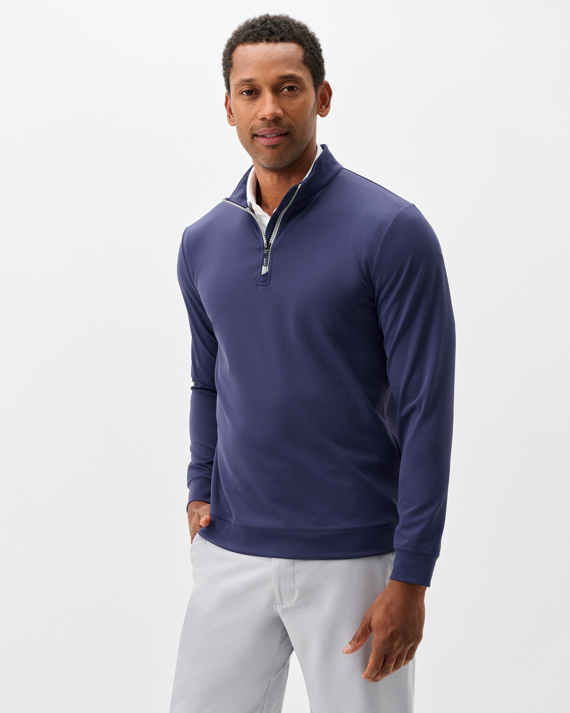 Johnnie-O Weston Performance 1/4 Zip Pullover, Navy