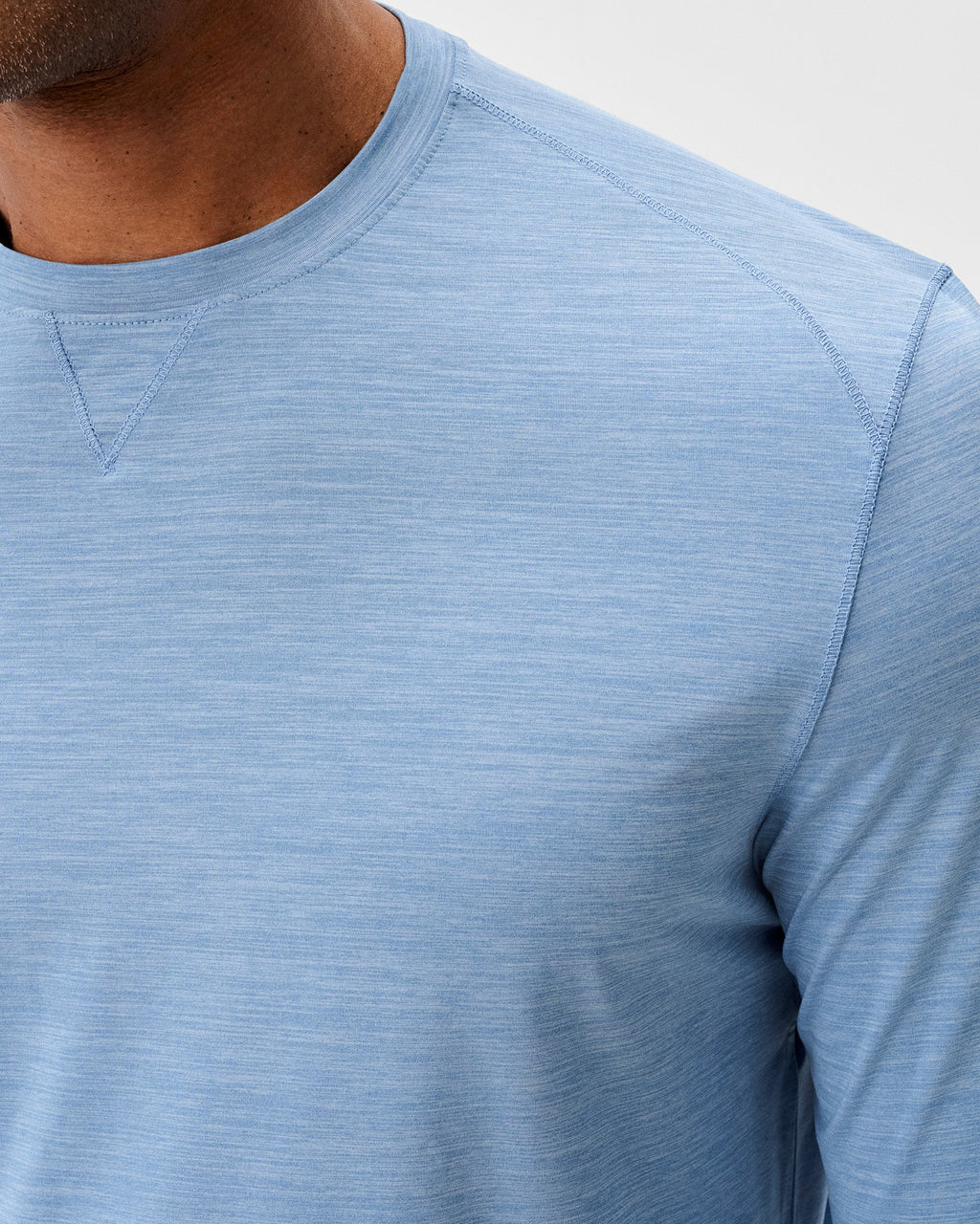 Johnnie-O Basin Performance Crew Neck Sun Shirt, Tide