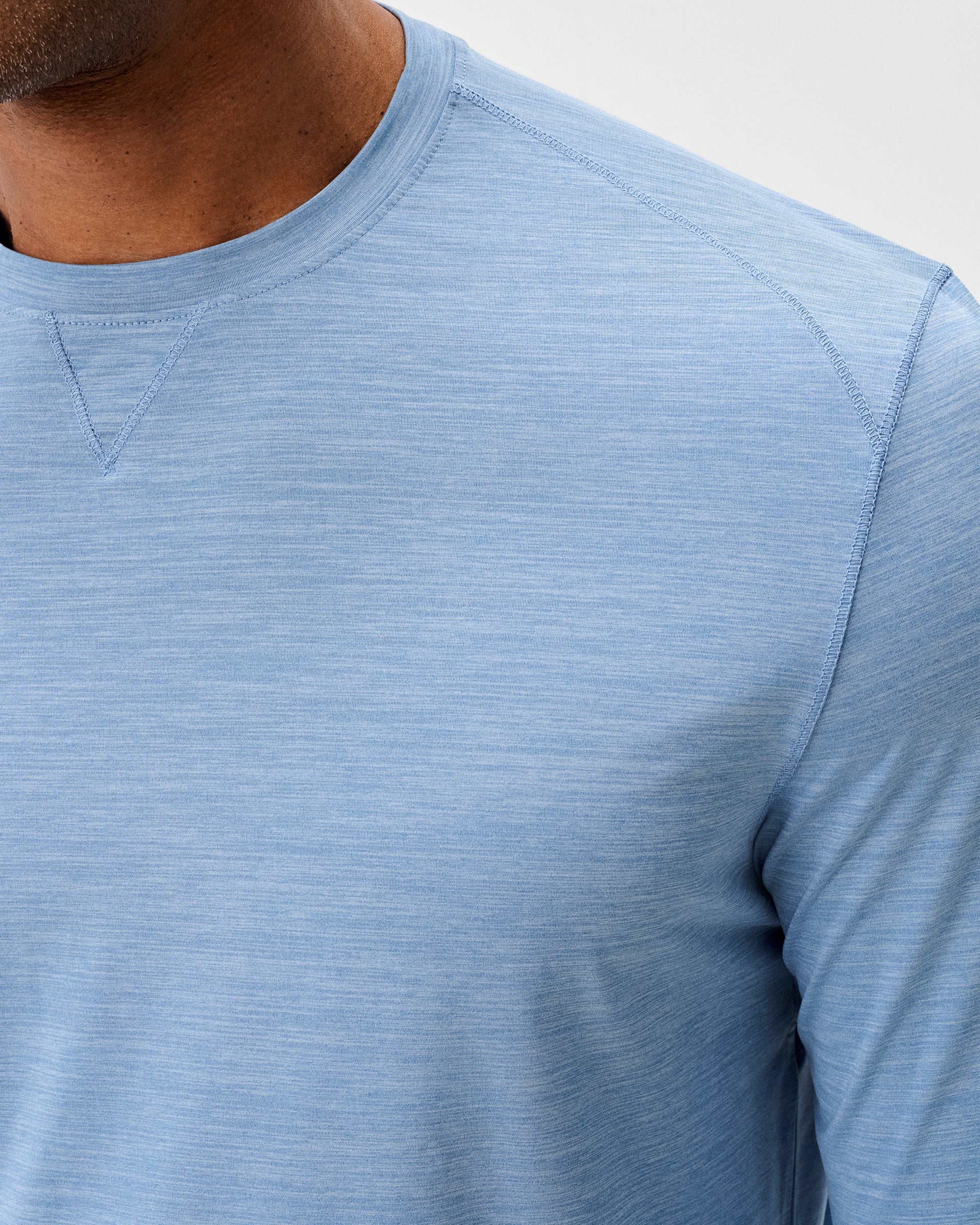 Johnnie-O Basin Performance Crew Neck Sun Shirt, Tide