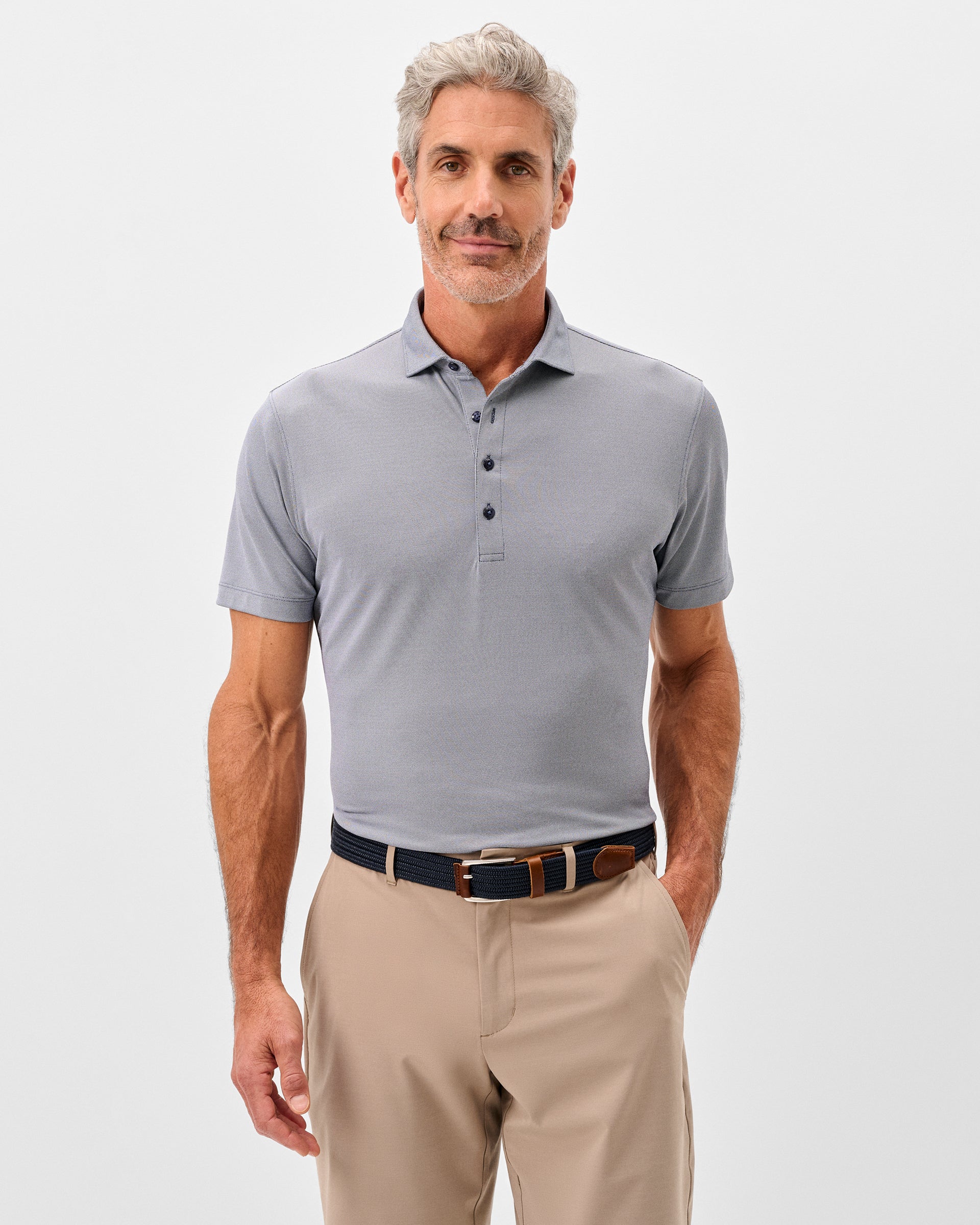 Johnnie-O Performance Mesh Polo - Solid, Navy