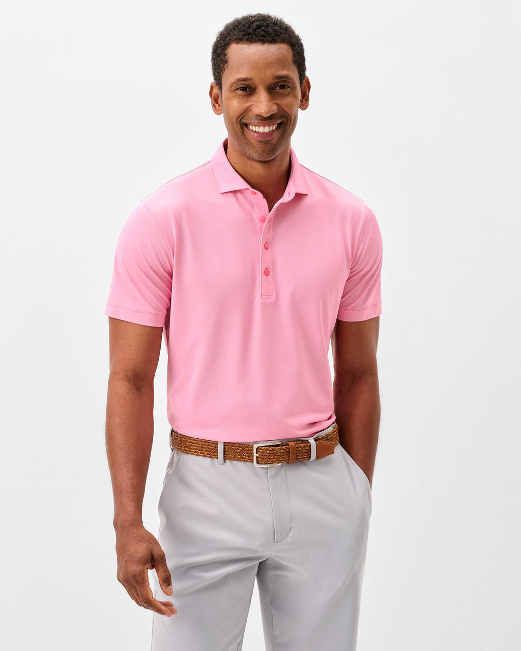 Johnnie-O Performance Mesh Polo - Solid, Punch